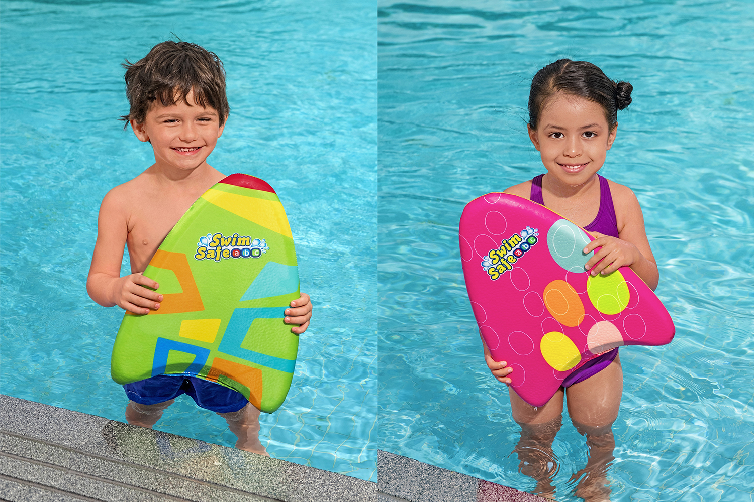 Swim Safe ABC™ Kickboard mit Textibezug Stufe C AquaStar™ 3-6 Jahre, sortiert