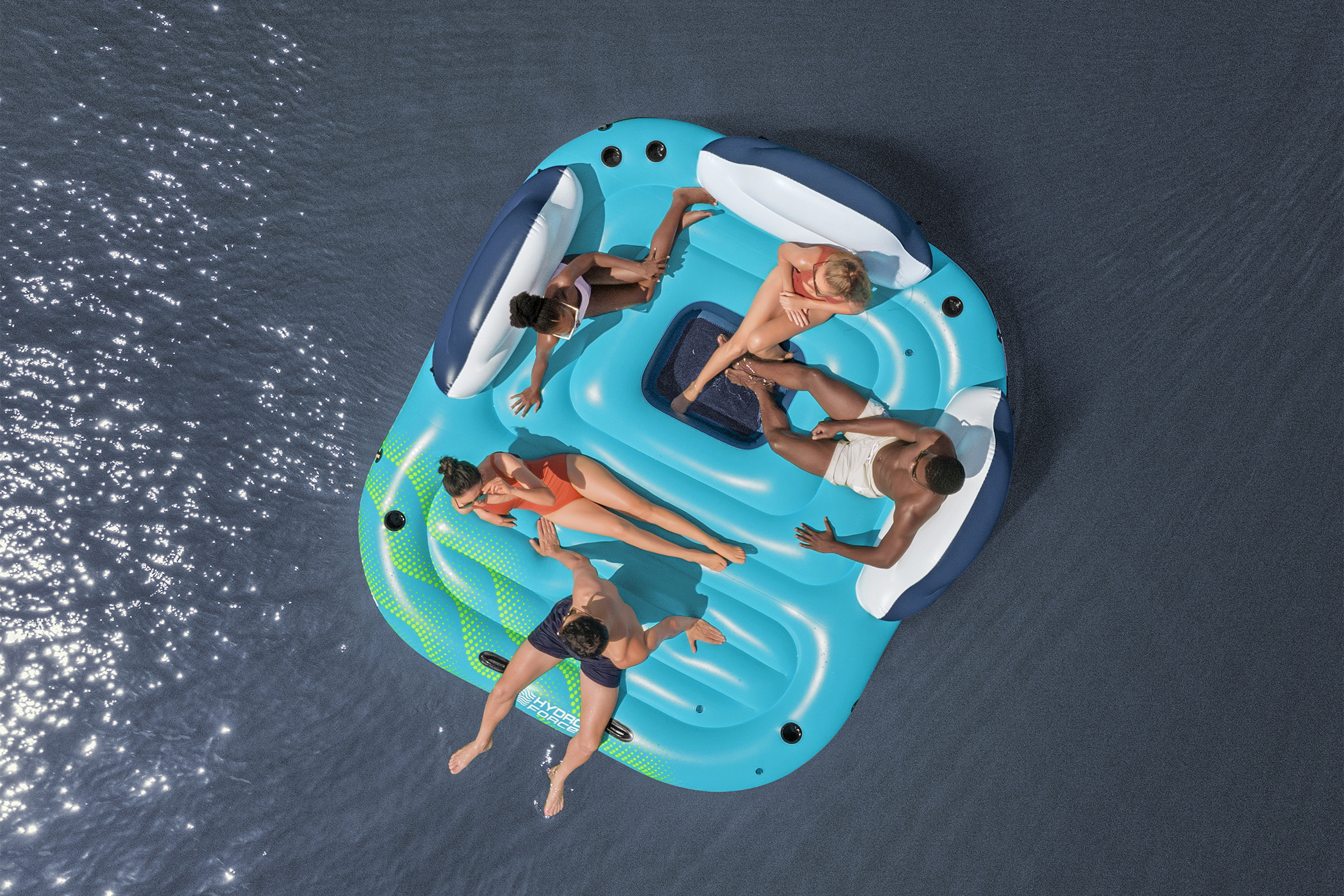 Hydro Force®  5 Personen Badeinsel Sonnenlounge 280 x 257 x 81 cm