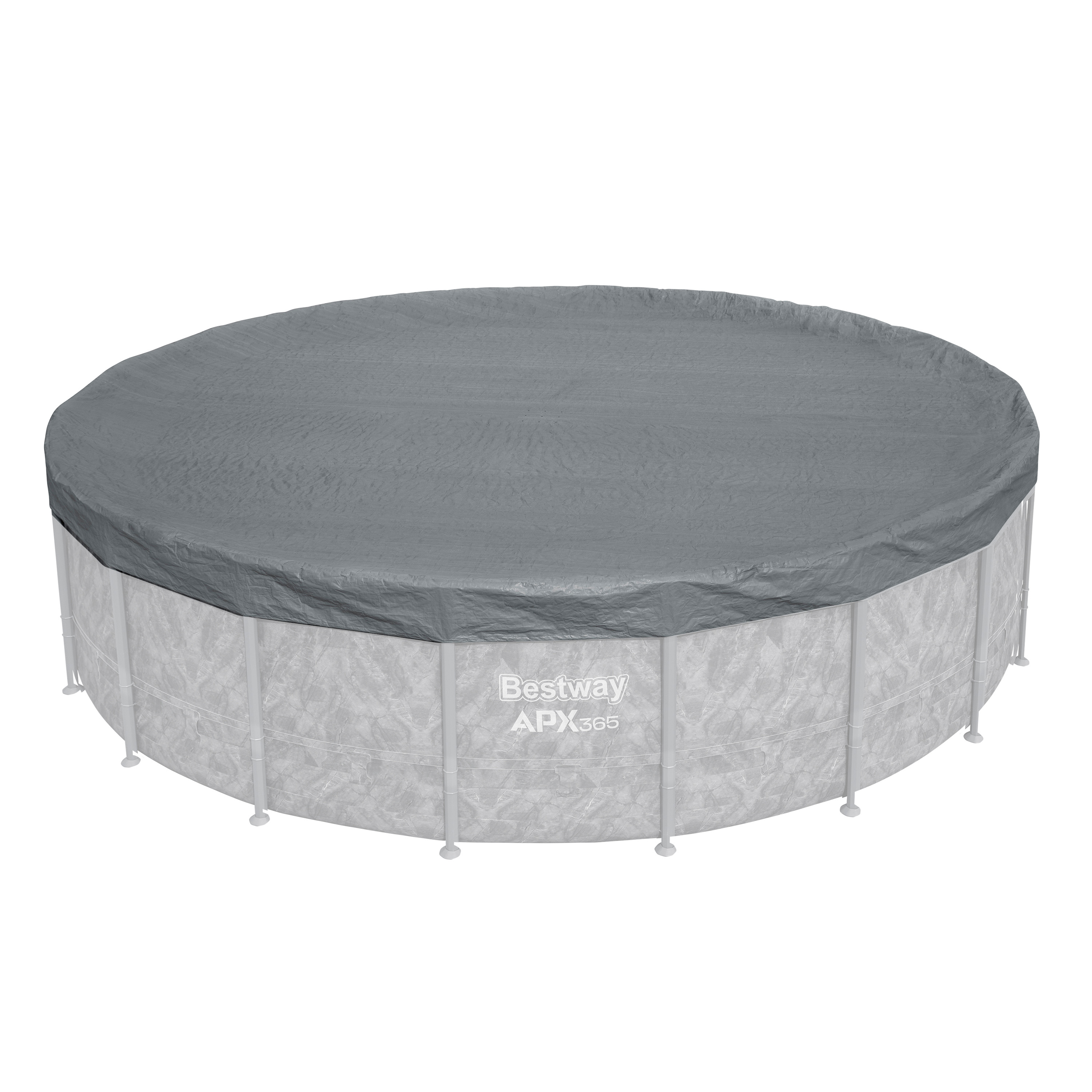 Winterfeste Premium Abdeckplane Ø 549 cm, grau, rund