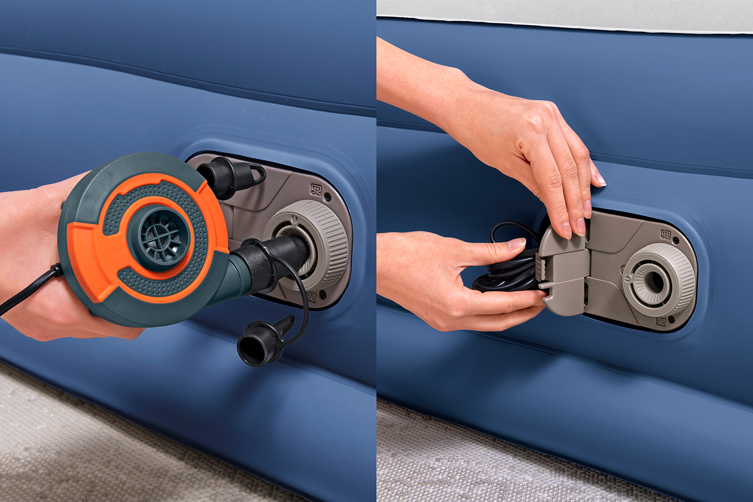 TriTech® Doppelluftbett mit integrierter Elektropumpe 203 x 152 x 46 cm