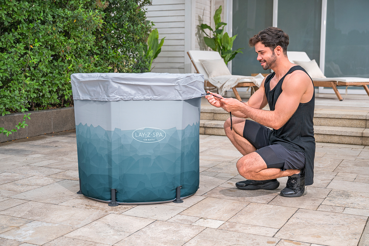 LAY-Z-SPA® Eisbad Glacial Dip™ mit Filterpumpe Ø 90 x 80 cm, rund