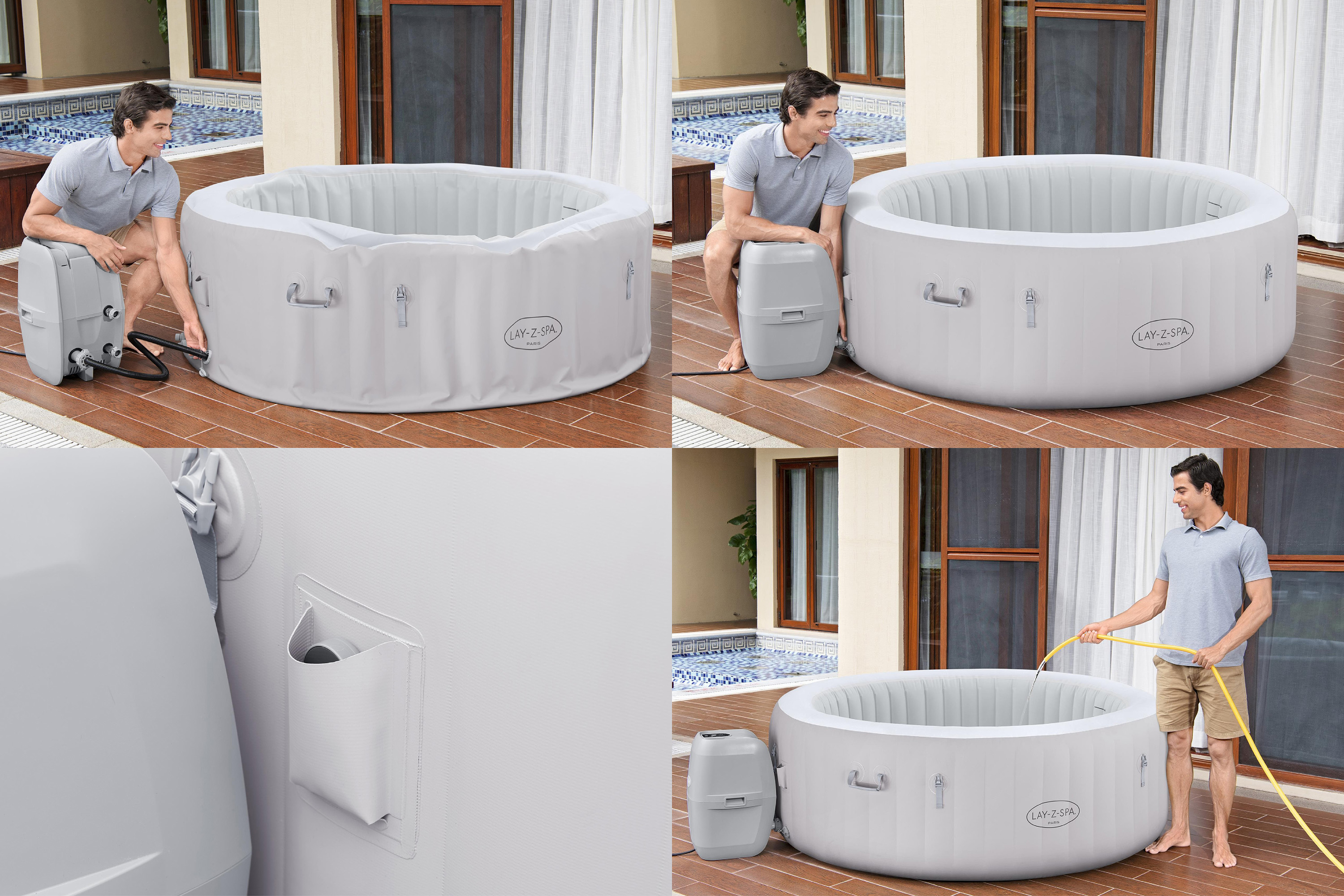 LAY-Z-SPA®LED Whirlpool Paris AirJet™ Ø 196 x 66 cm, rund