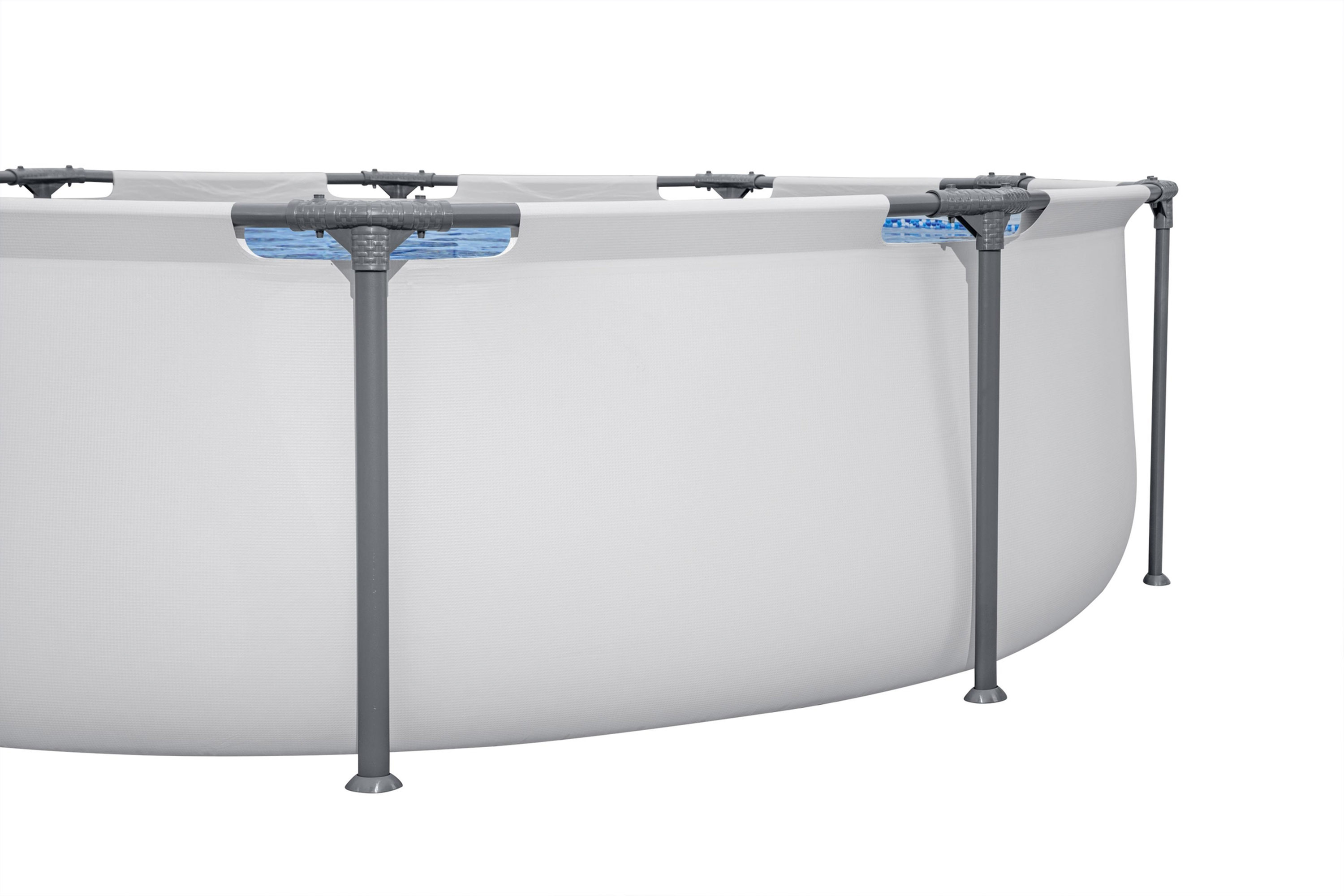 Steel Pro MAX™ Frame Pool Set mit Filterpumpe Ø 305 x 76 cm, lichtgrau, rund 