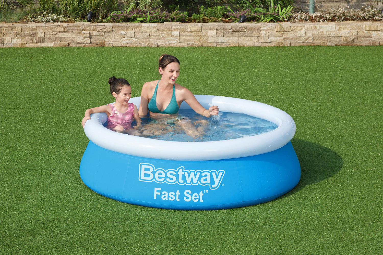 Fast Set™ Aufstellpool ohne Pumpe Ø 244 x 61 cm, blau, rund Fast Set™ Aufstellpool ohne Pumpe Ø 244 x 61 cm, blau, rund