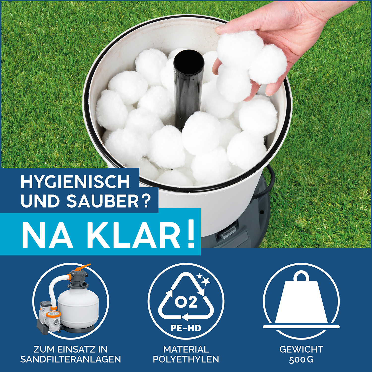 Polysphere™ Filterbälle für Sandfilteranlagen, 500 g Polysphere™ Filterbälle für Sandfilteranlagen, 500 g