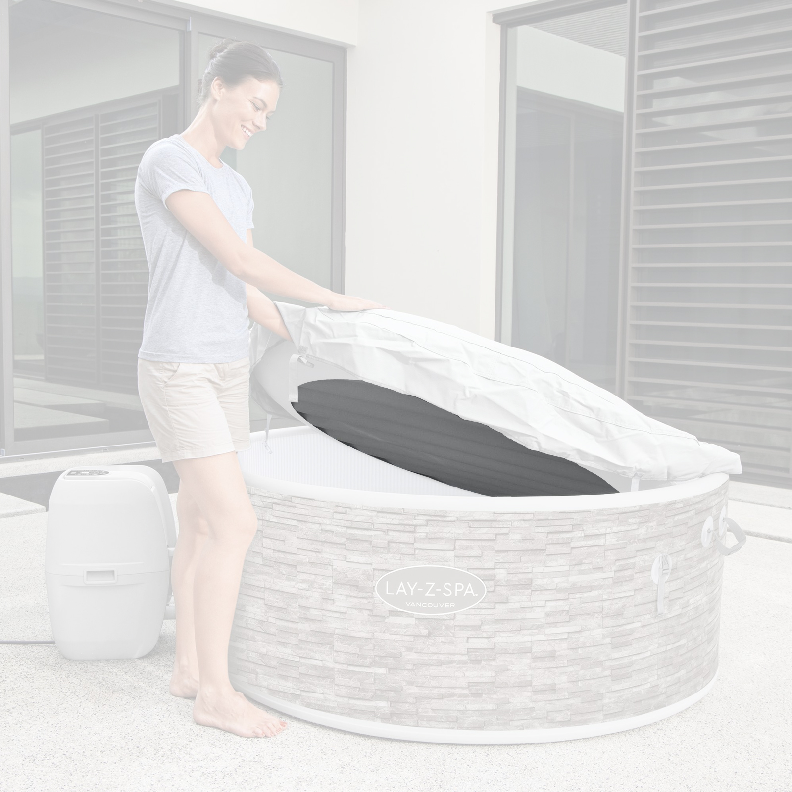 Bestway® Spare Part Inflatable cushion for cover of LAY-Z-SPA® Vancouver AirJet Plus™ Ø 155 x 60 cm Bestway® Spare Part Inflatable cushion for cover of LAY-Z-SPA® Grenada AirJet™ Ø 236 x 71 cm