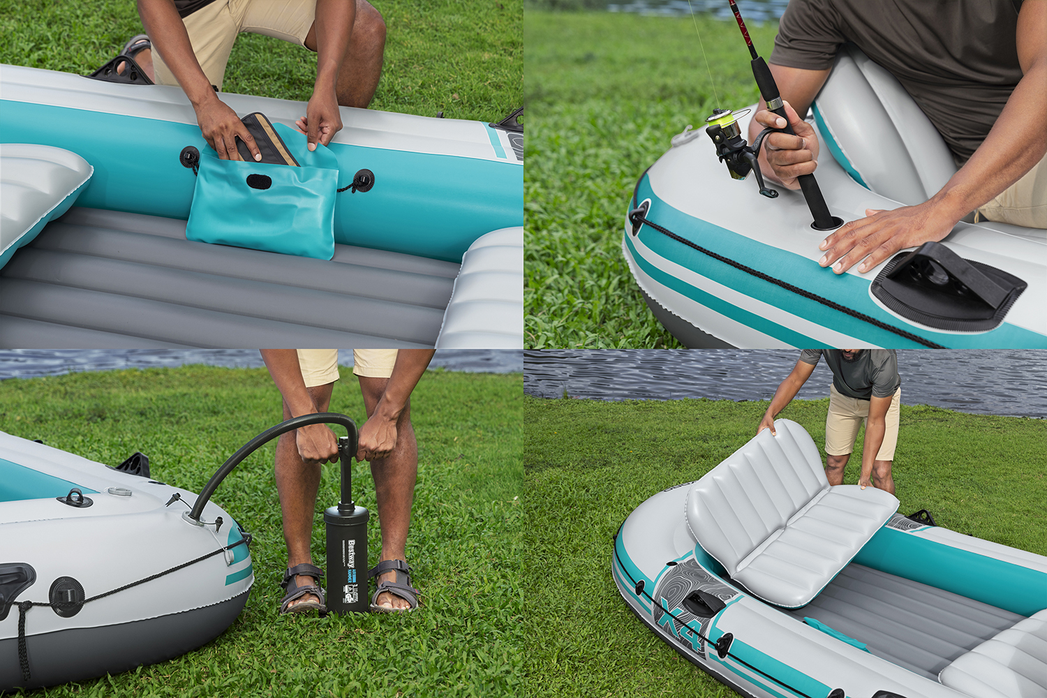 Hydro Force® Schlauchboot-Set Adventure Elite™ X4 315 x 165 x 41 ,5 cm Hydro Force® Schlauchboot-Set Adventure Elite™ X4 315 x 165 x 41 ,5 cm