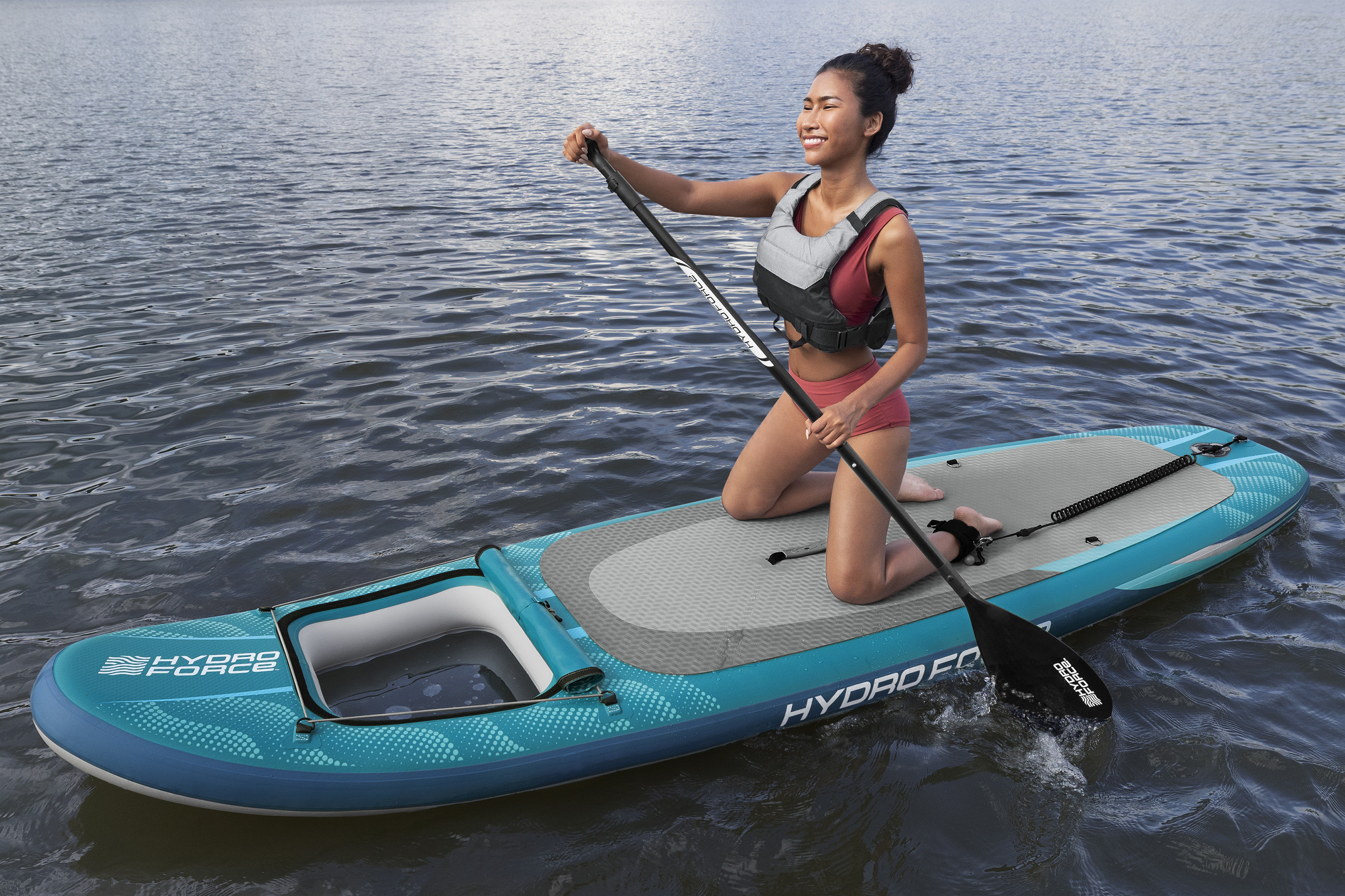 Hydro Force® SUP Freizeit Board Set Panorama mit Fenster 335 x 91,5 x 15 cm