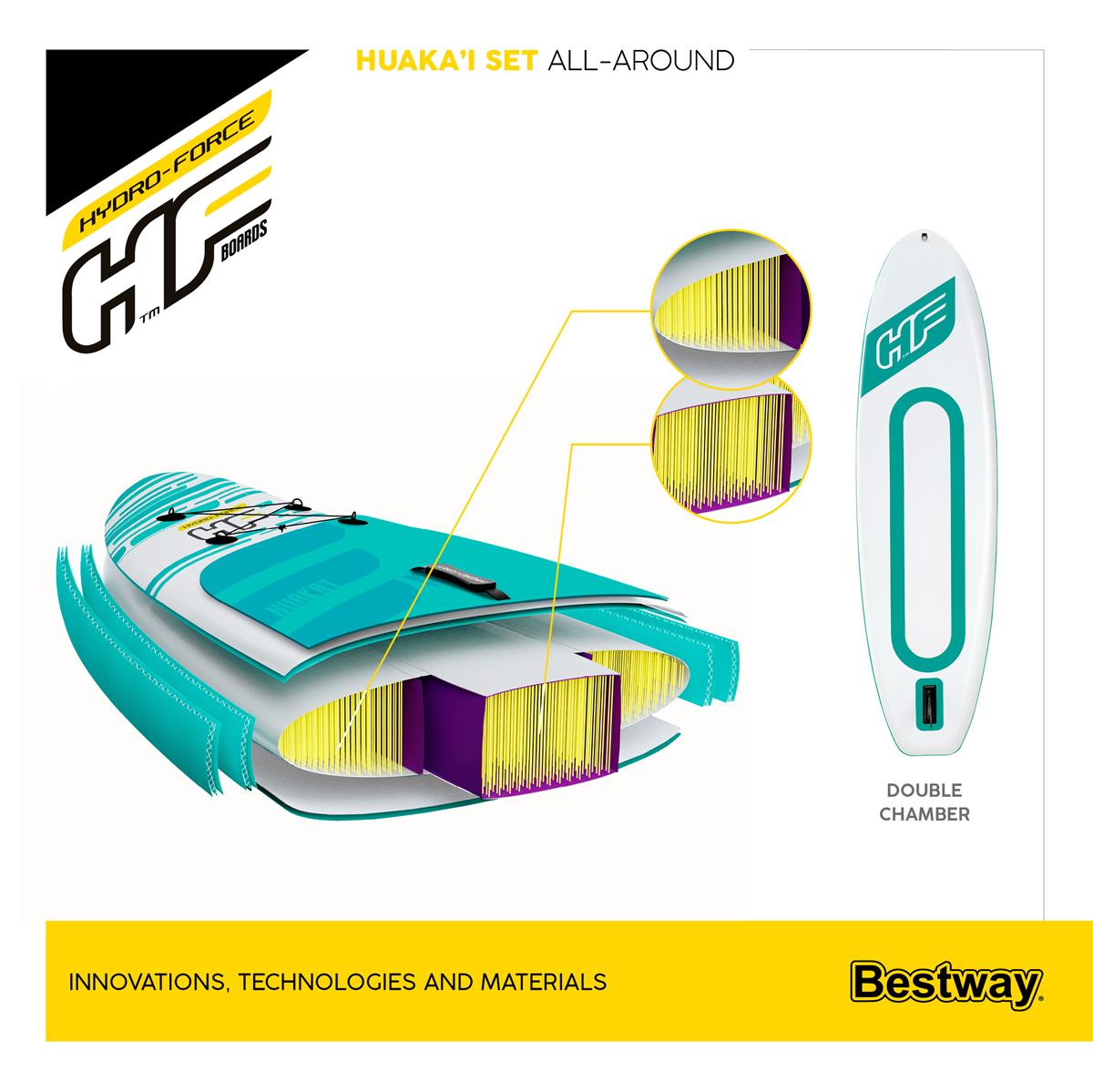 Hydro-Force™ SUP Allround Board-Set HuaKa'i 305 x 84 x 15 cm