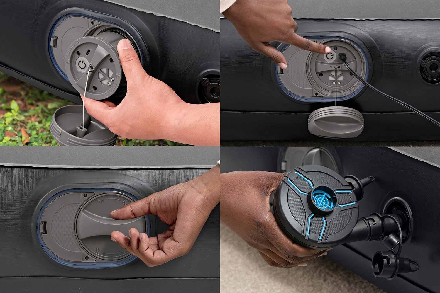 TriTech® Doppelluftbett mit USB-Elektropumpe 191 x 137 x 30 cm TriTech® Doppelluftbett mit USB-Elektropumpe 191 x 137 x 30 cm