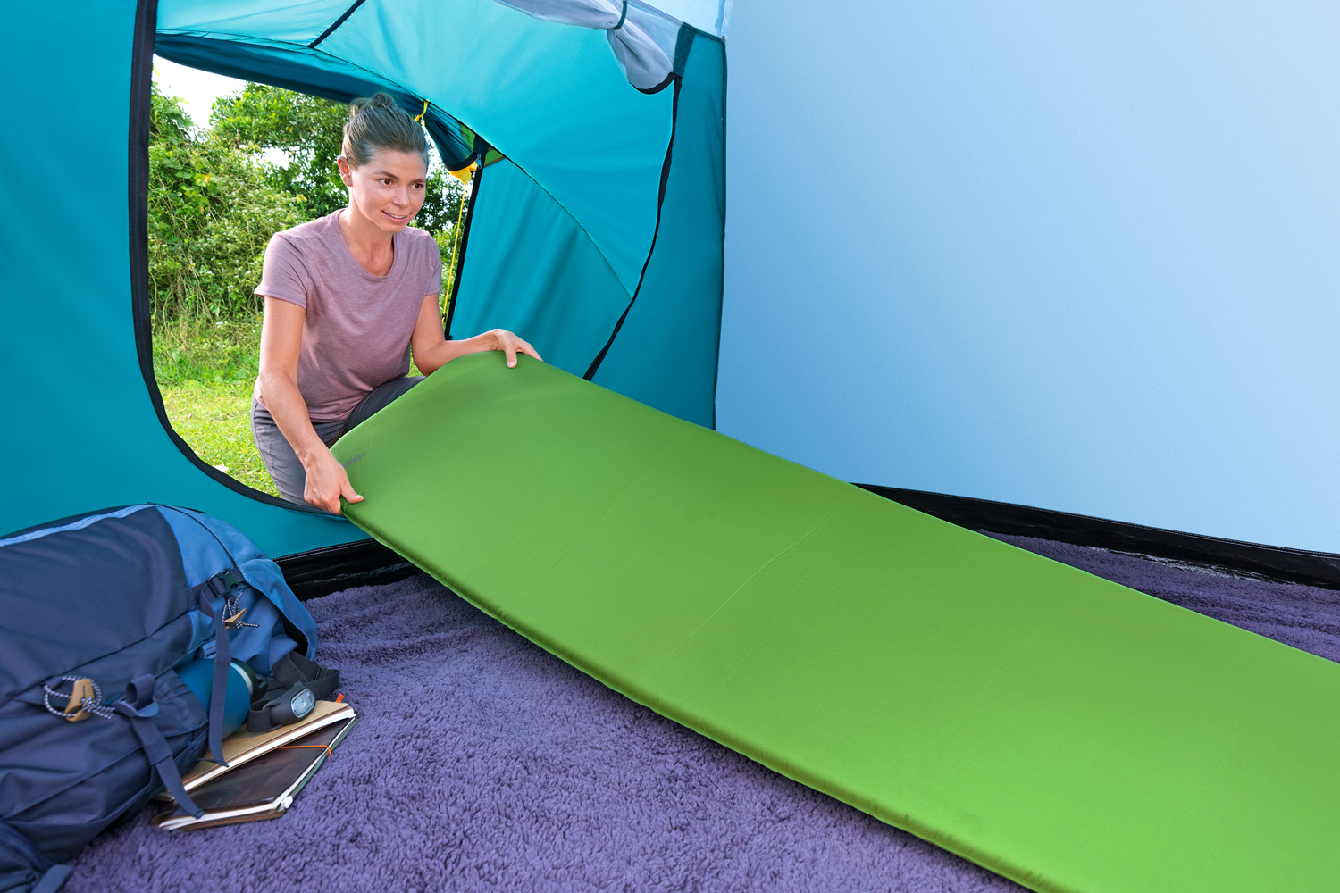 selbstaufblasende Single-Schlafmatte TerrainLite™ für Mumienschlafsäcke 183 x 51 x 2,5 cm