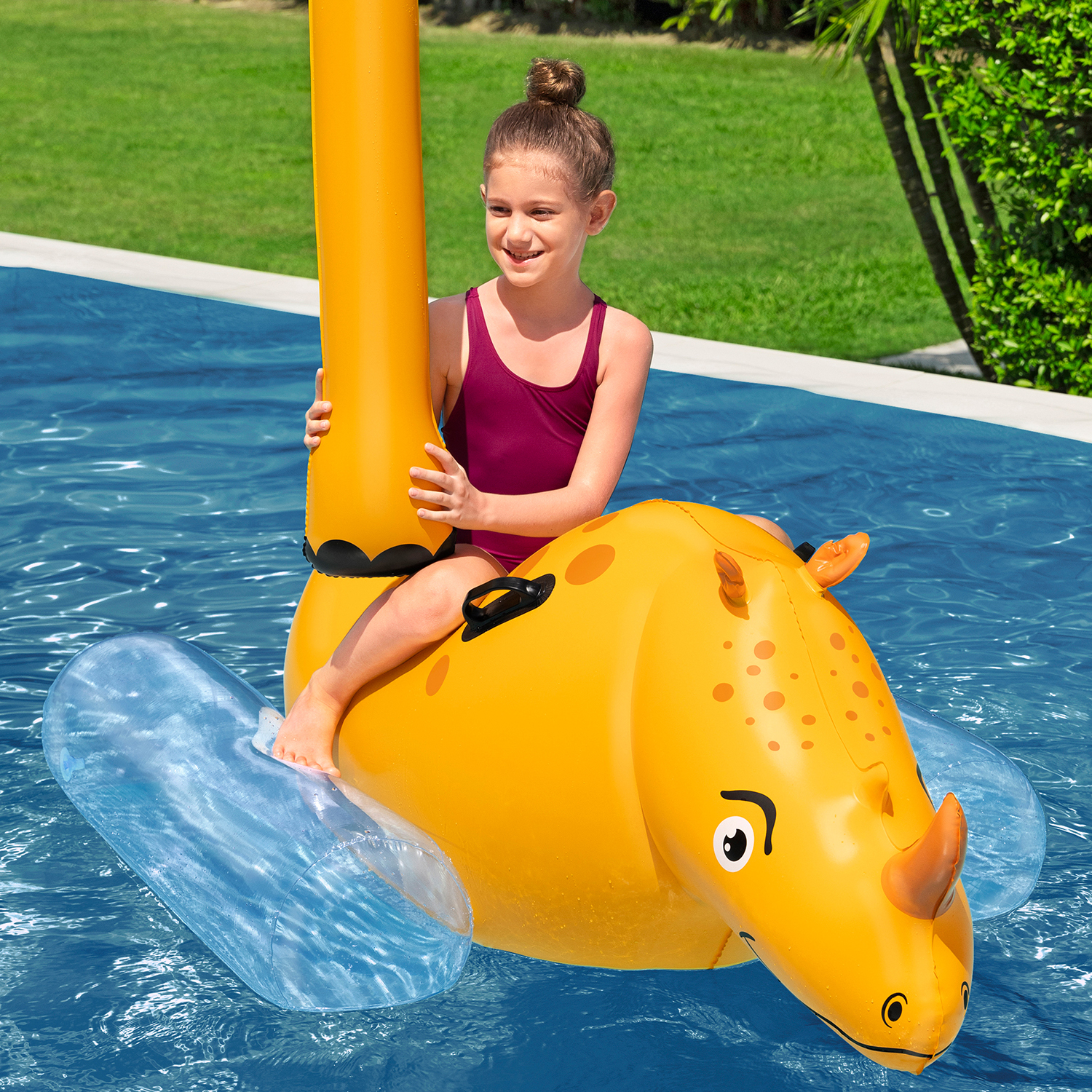 Kinder-Poolspiel Nashorn für 2 Personen 148 x 89 x 61 cm