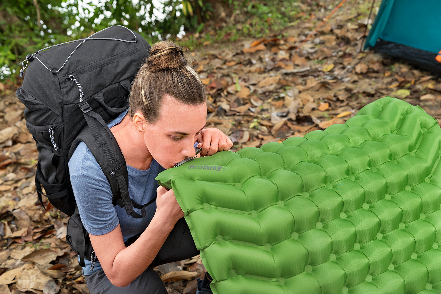 Aufblasbare Single-XL-Isomatte WanderLite™ 198 x 71 x 6,5 cm