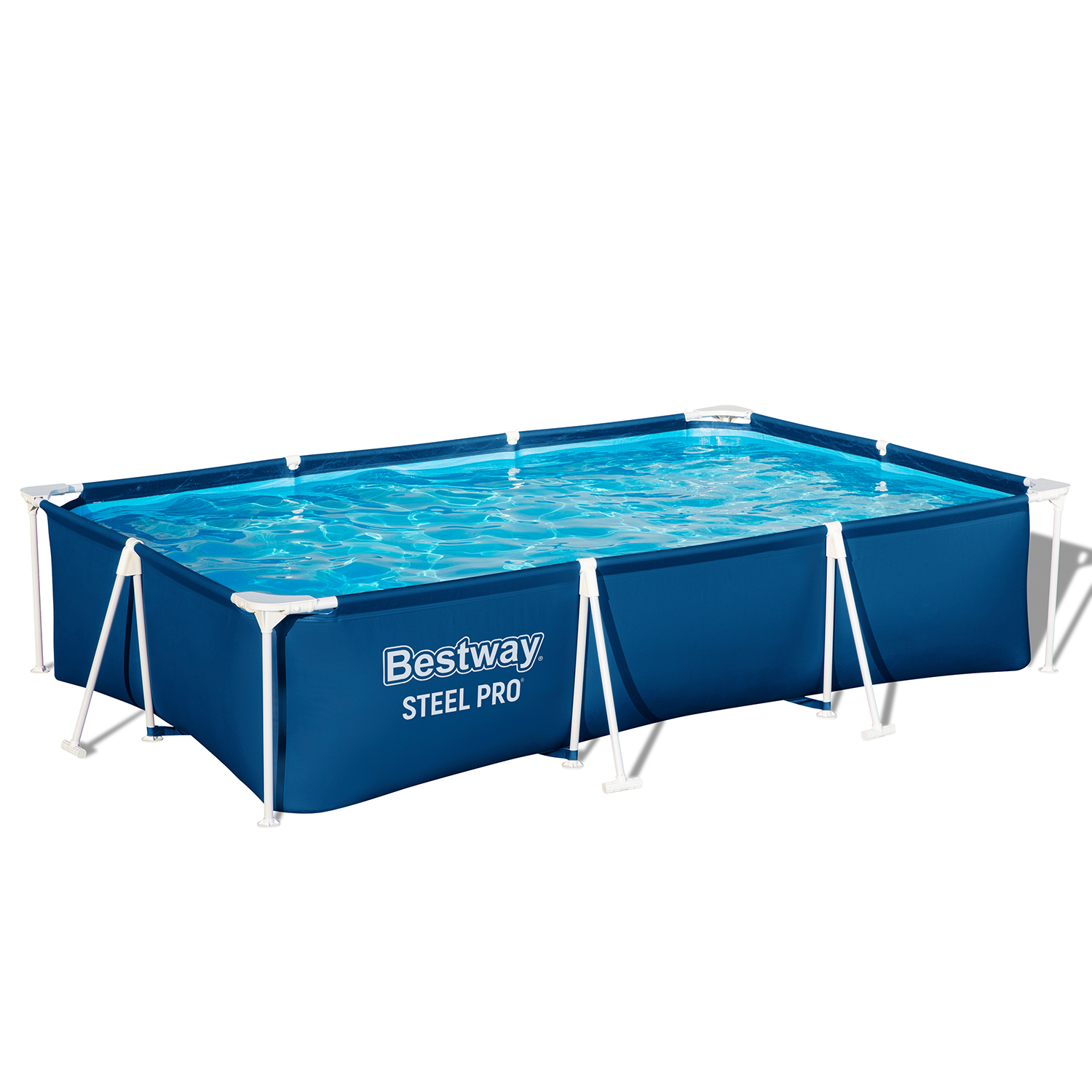 Steel Pro® Frame Pool ohne Pumpe 300 x 201 x 66 cm, dunkelblau, eckig