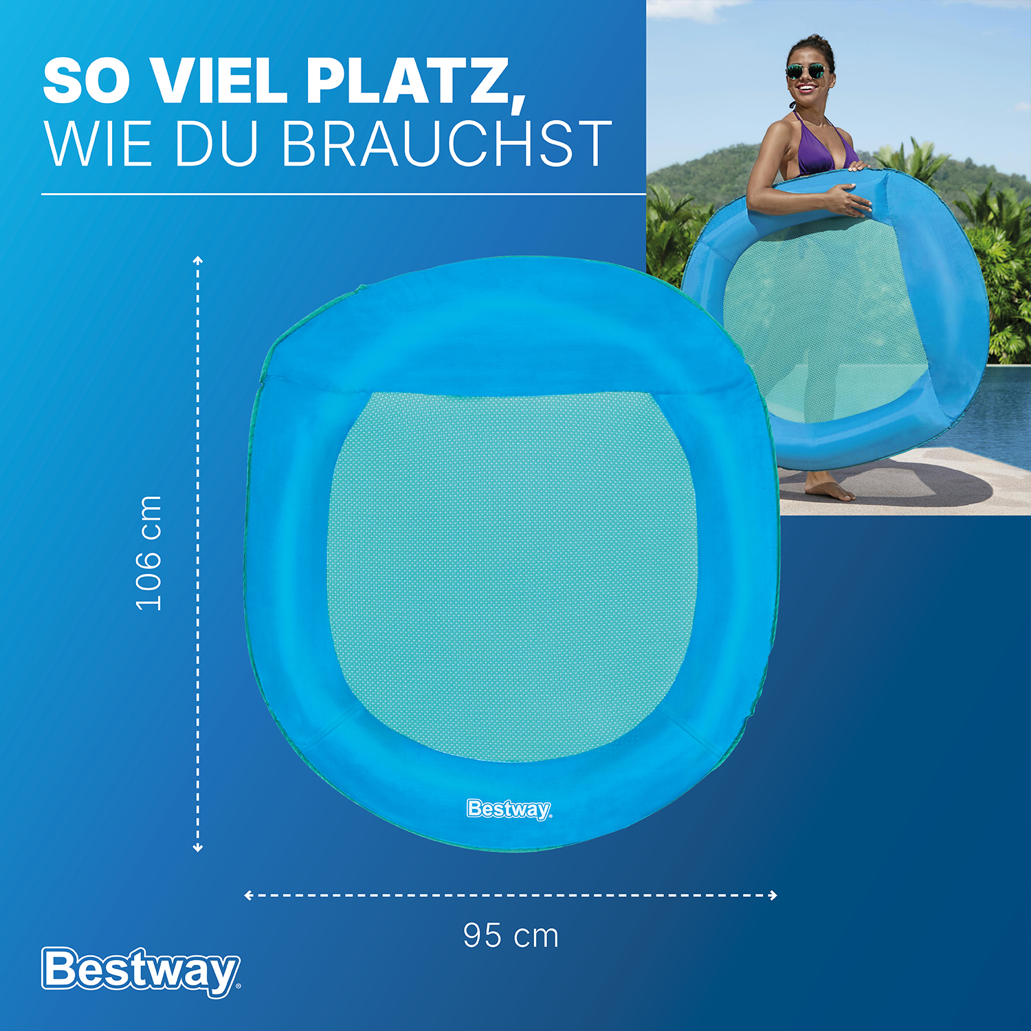 Flex 'n Fold™ Poolmatte 106 x 105 cm