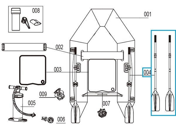 Bestway® Spare Part Paddle (grey) for Hydro-Force™ Caspian Sport boat, 230 x 130 x 33 cm Bestway® Spare Part Paddle (grey) for Hydro-Force™ Caspian Sport boat, 230 x 130 x 33 cm