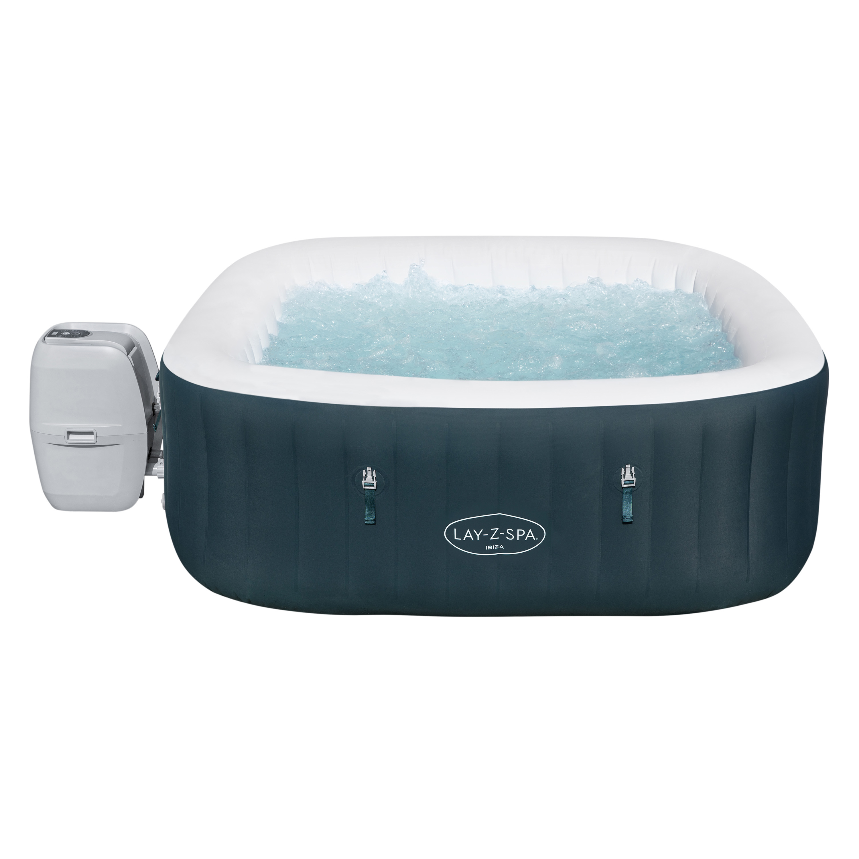 LAY-Z-SPA® Energiespar Whirlpool Ibiza AirJet™, für 4 Personen, 180 x 180 x 66 cm, Dunkelgrün