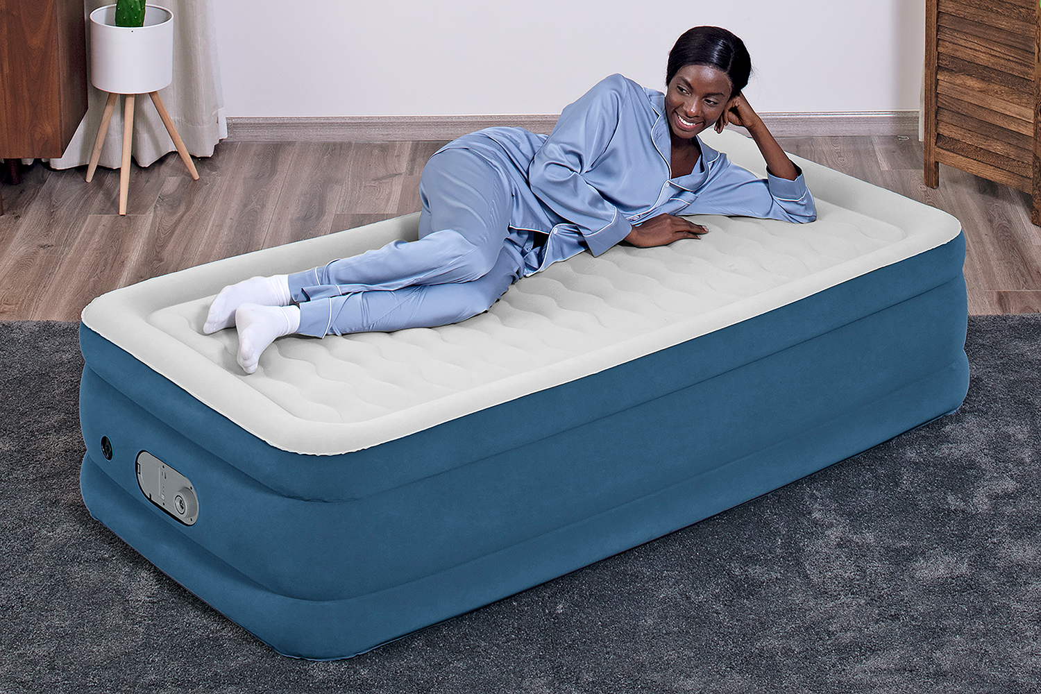 AlwayzAire® Single-Luftbett mit integrierter Doppelpumpe 191 x 97 x 46 cm