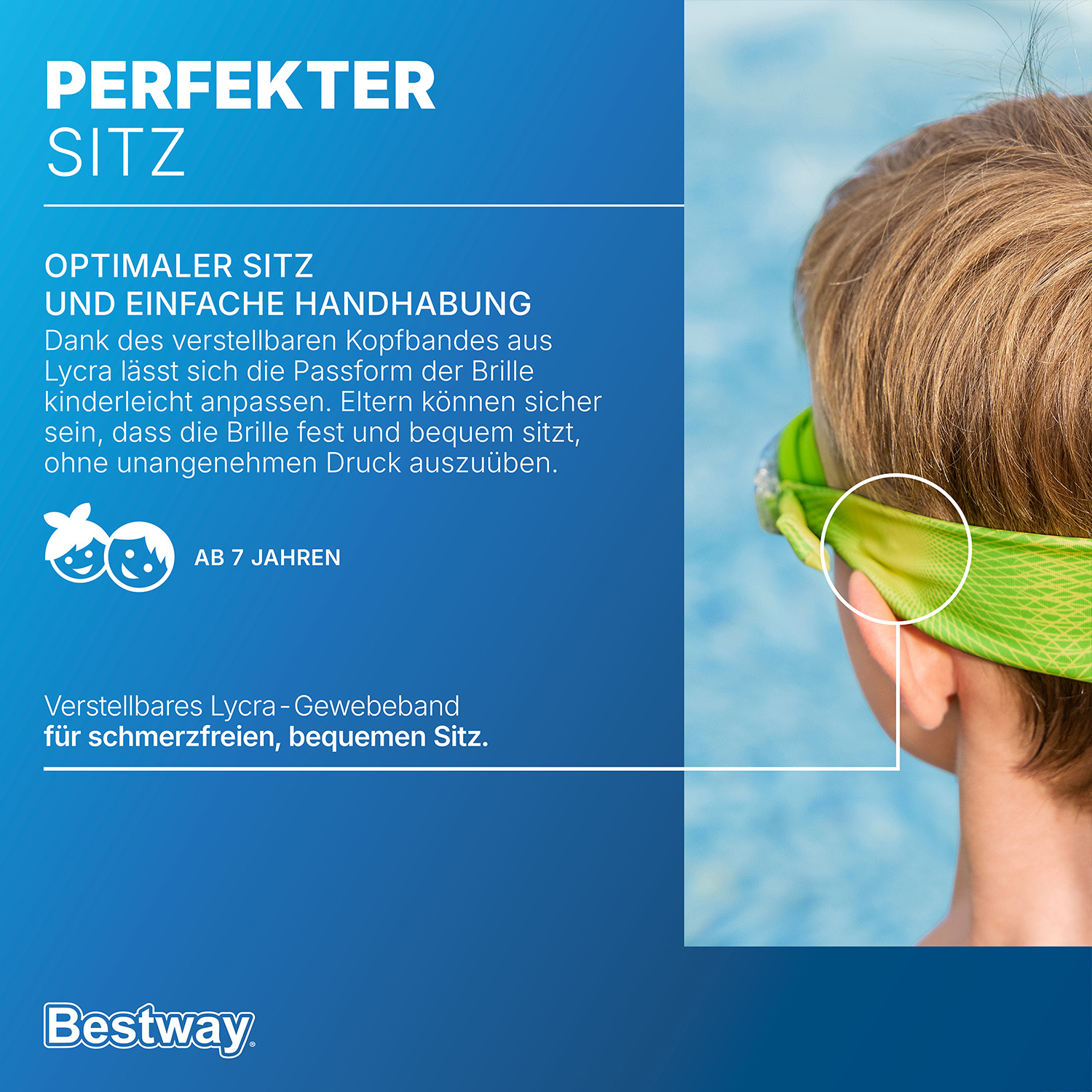 Schwimmbrille Splashflex™ ab 7 Jahren, Grün