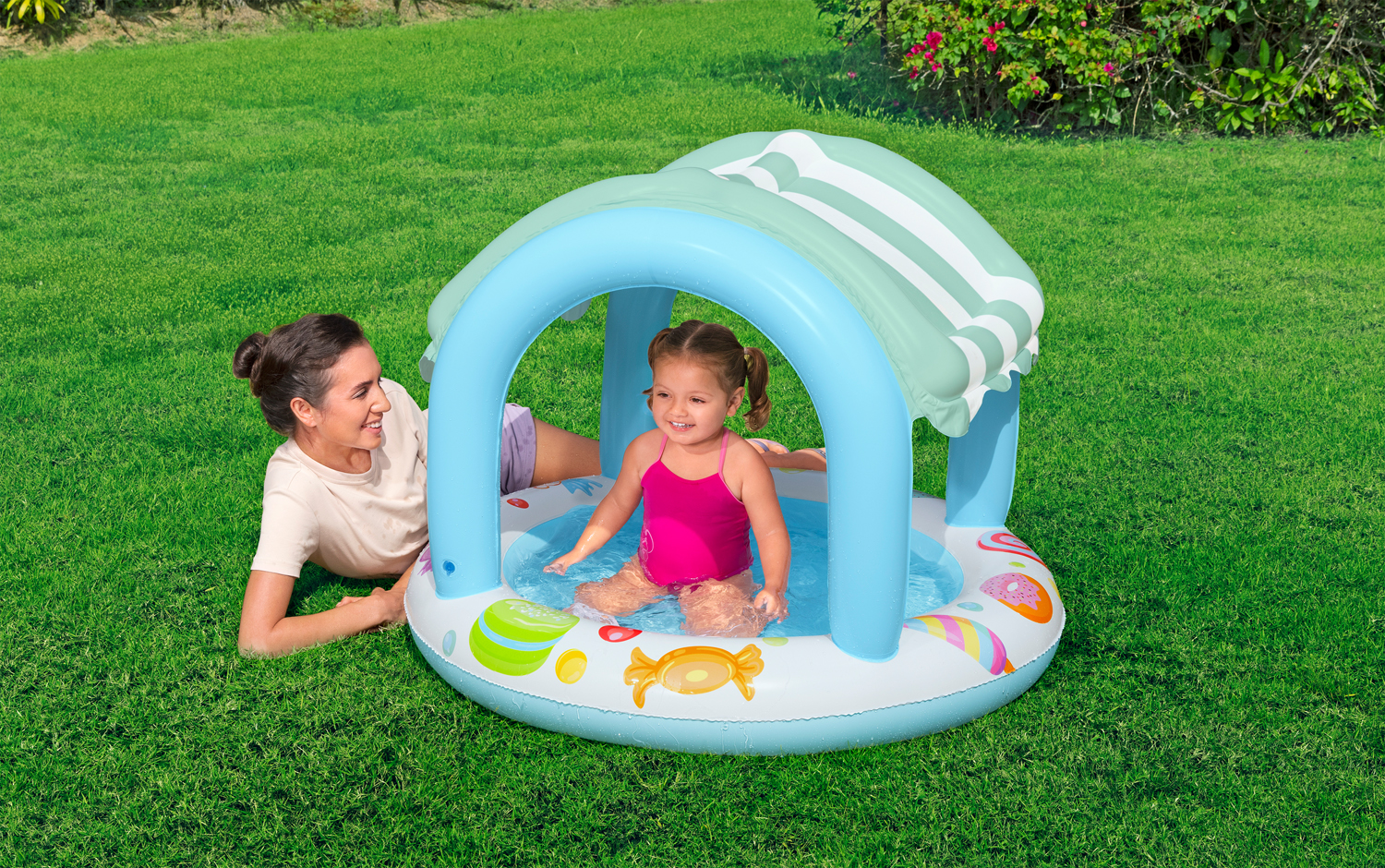 Planschbecken Sweet Shope™ mit Sonnenschutzdach 104 x 84 cm