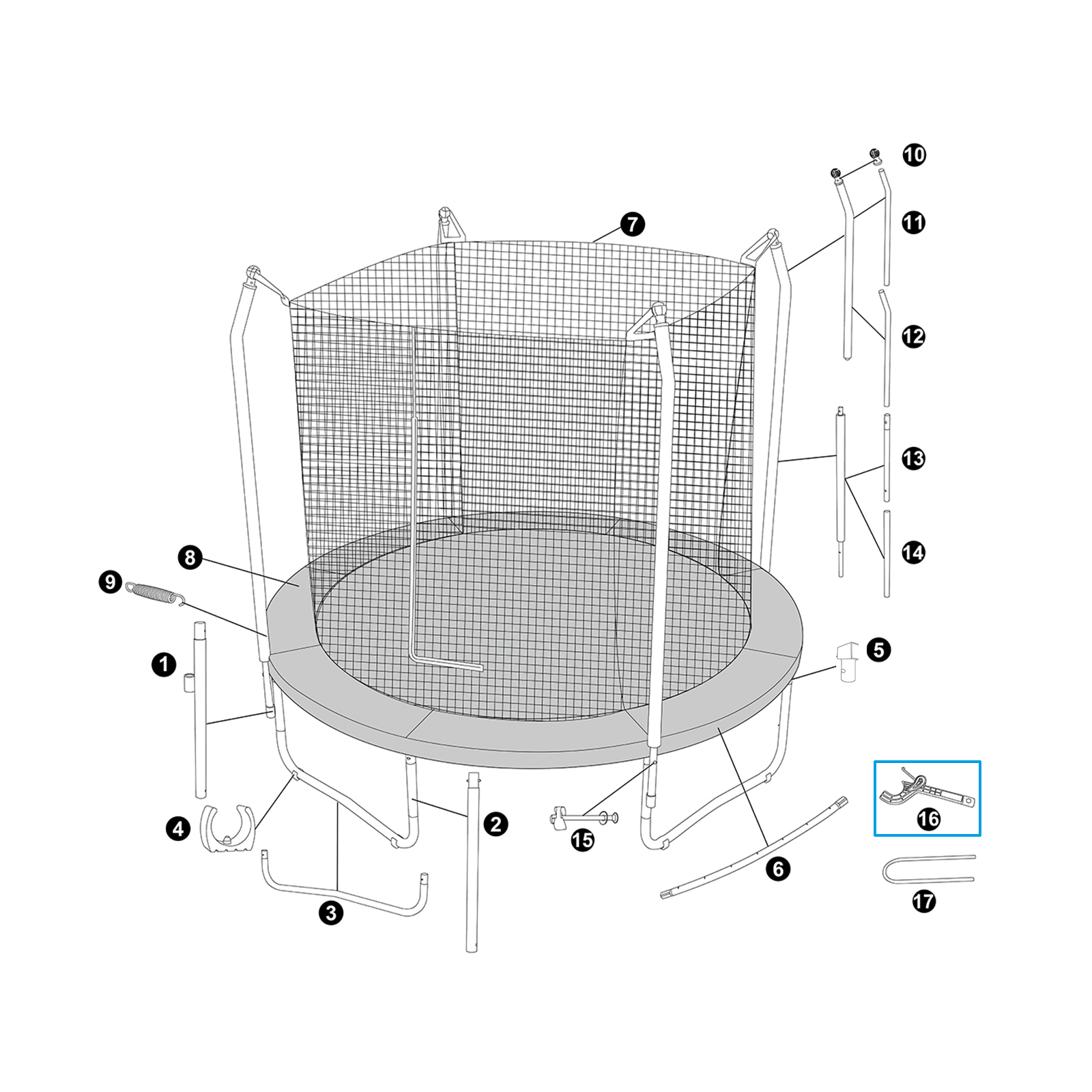 Bestway® Spare Part QuickSpring™ Trampoline Tool for Xtreme Air Trampoline