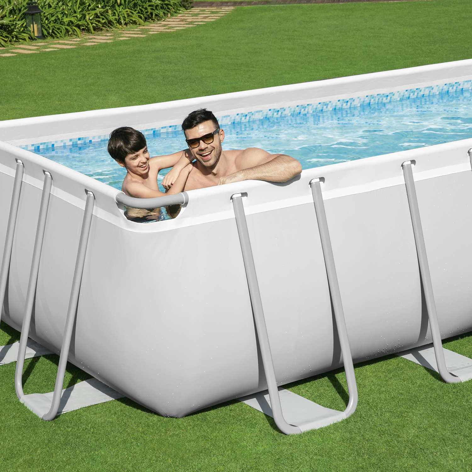 Power Steel 16' x 8' x 48"/4.88m x 2.44m x 1.22m Rectangular Pool