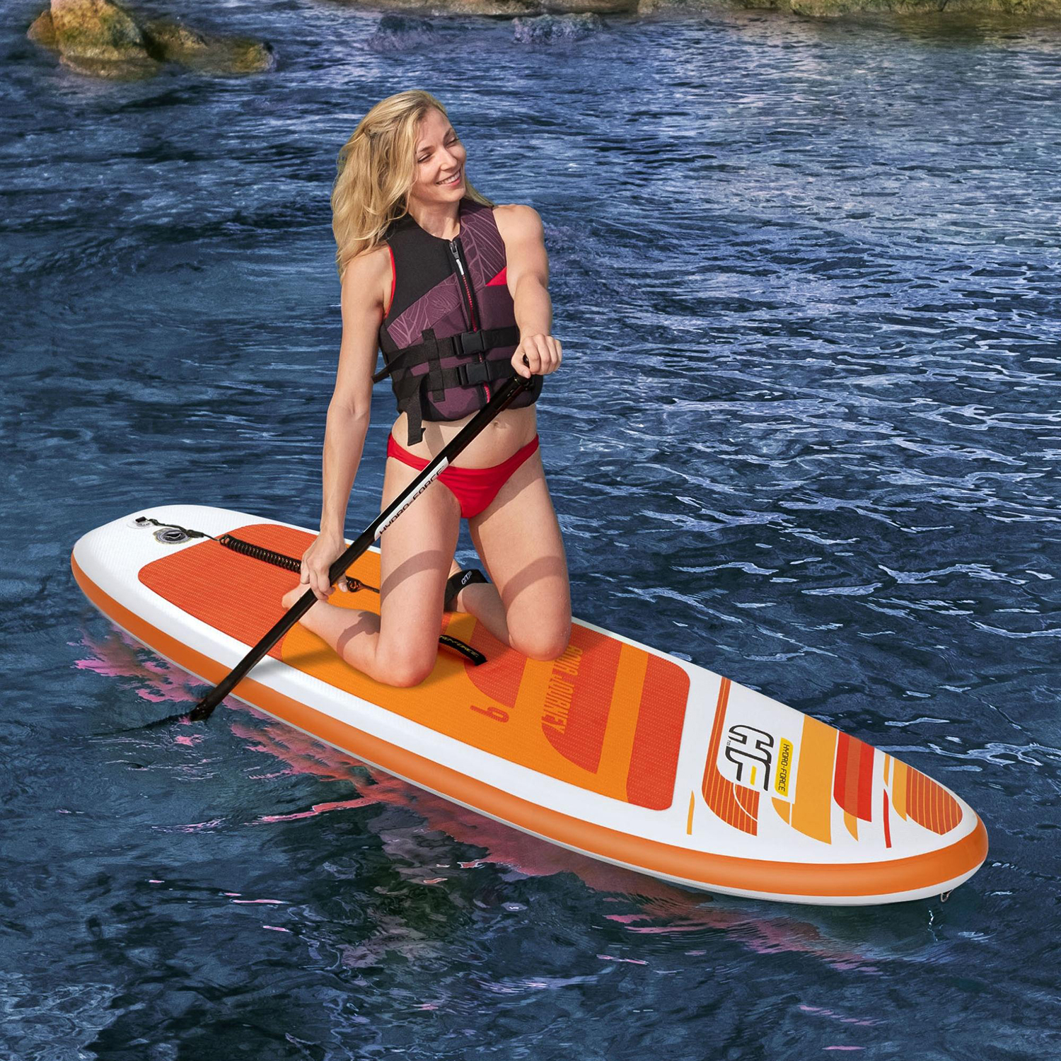 Hydro-Force™ SUP Allround Board-Set Aqua Journey 274 x 76 x 12 cm Hydro-Force™ SUP Allround Board-Set Aqua Journey 274 x 76 x 12 cm