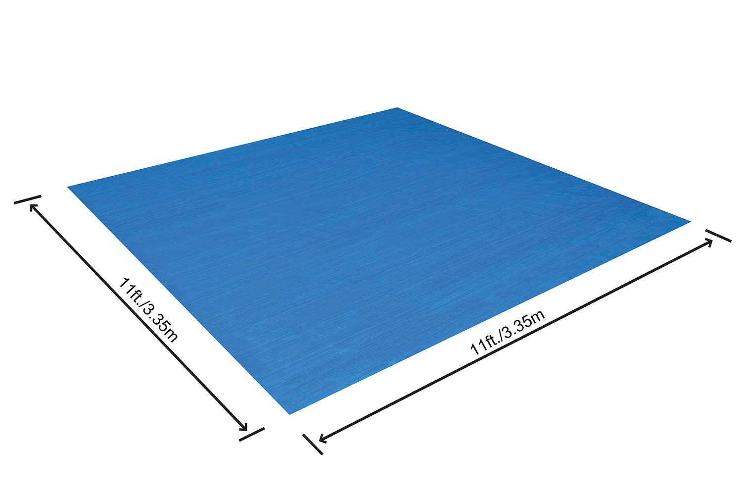 PE- Bodenplane 335 x 335 cm, blau, quadratisch