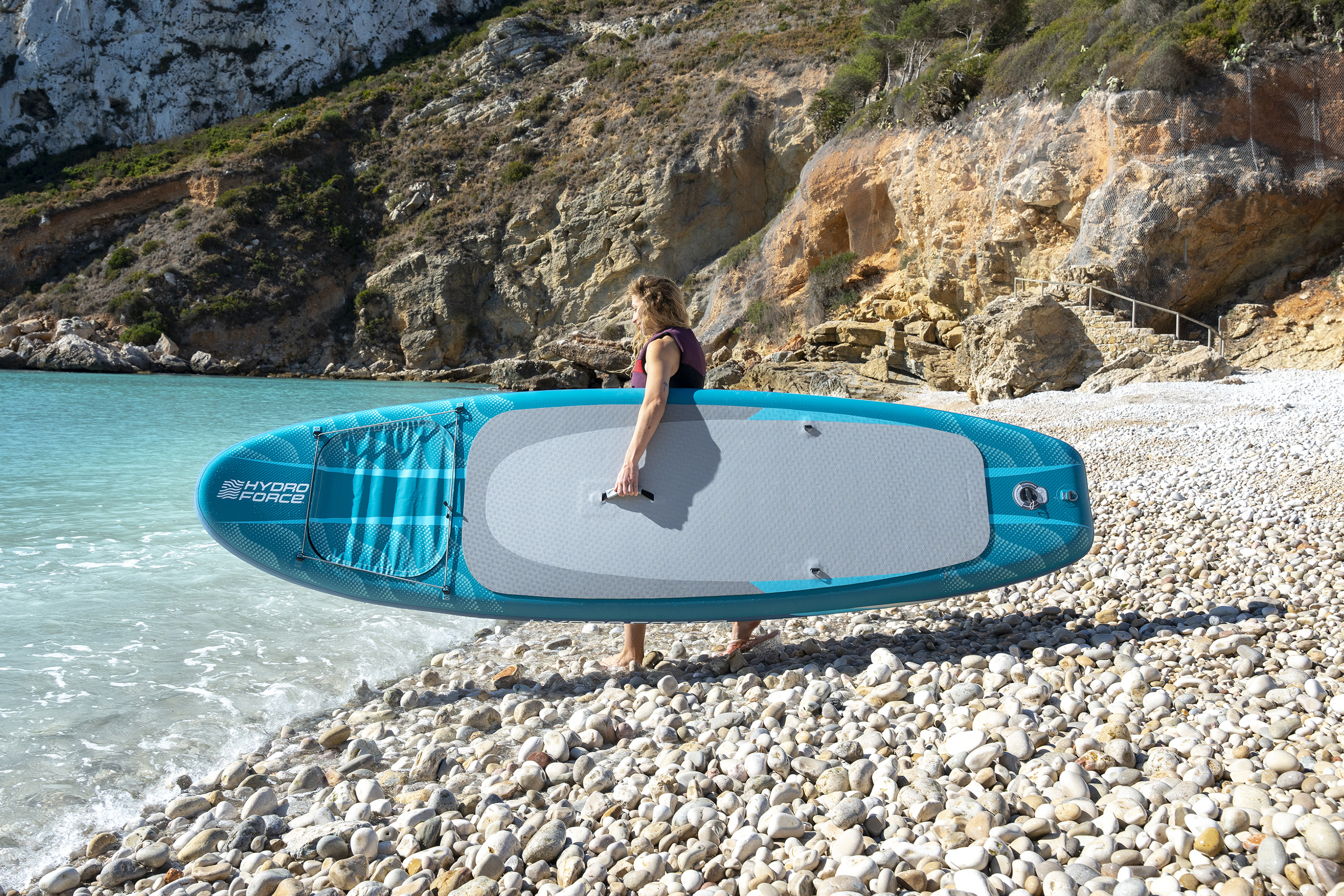 Hydro Force® SUP Freizeit Board Set Panorama mit Fenster 335 x 91,5 x 15 cm