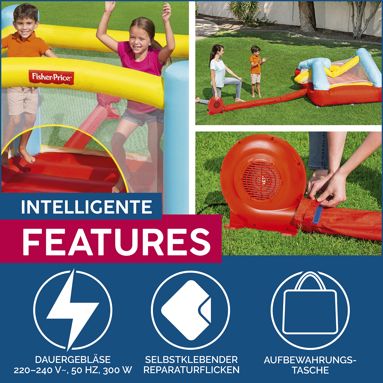 Fisher-Price® 6'7" x 5'7" x 5'/2.00m x 1.70m x 1.52m Bouncetacular Bouncer