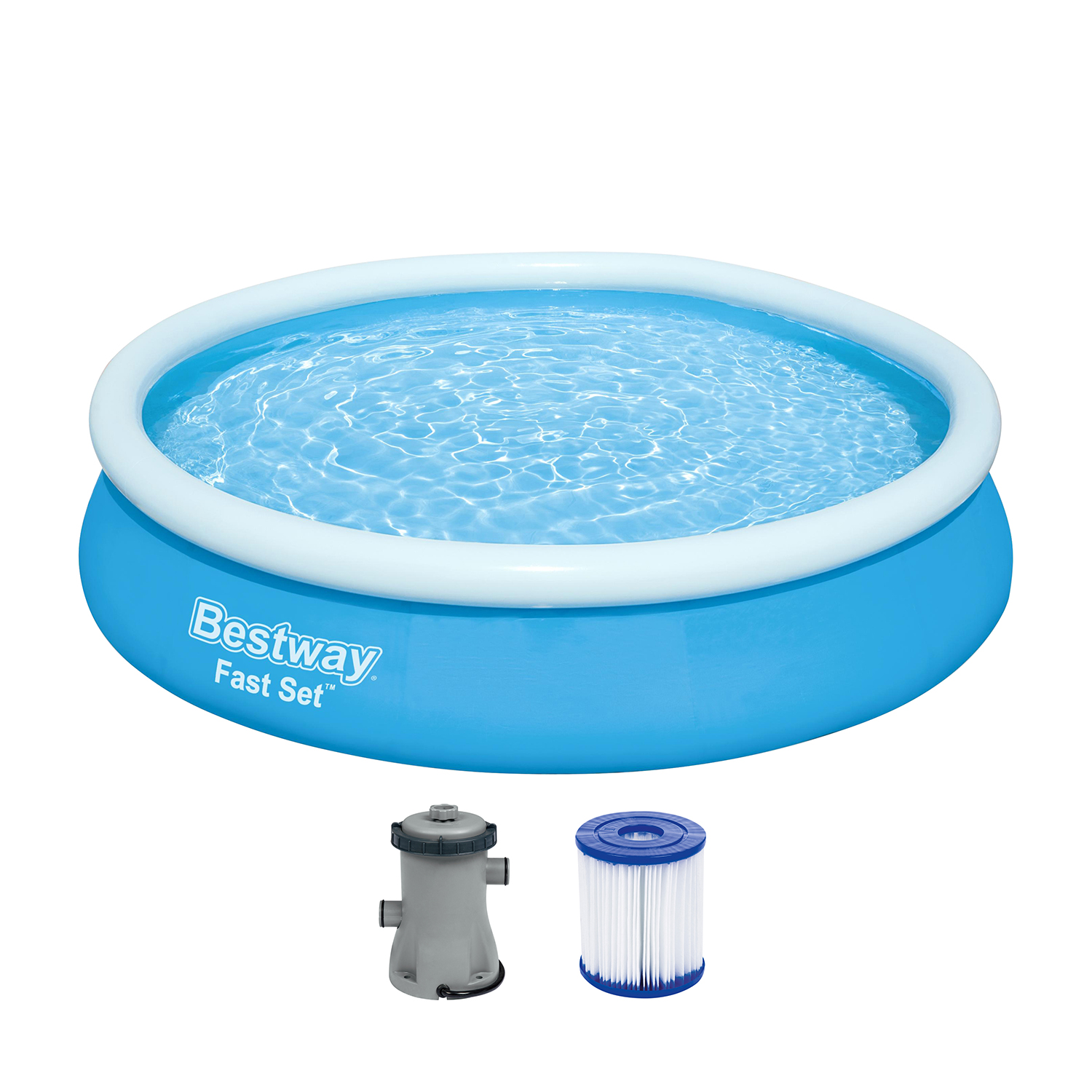 Fast Set™ Aufstellpool-Set mit Filterpumpe Ø 366 x 76 cm, blau, rund