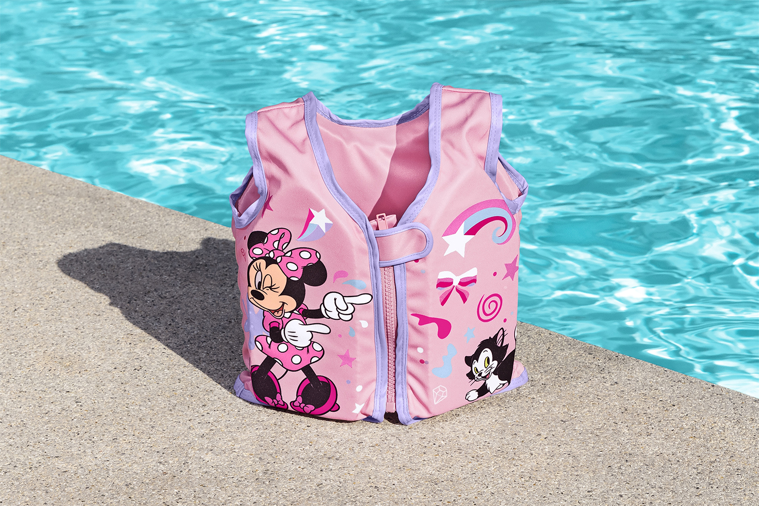 Swim Safe ABC™ Disney Junior® Schwimmweste mit Textilbezug Stufe B  Minnie Mouse, 1-3 Jahre