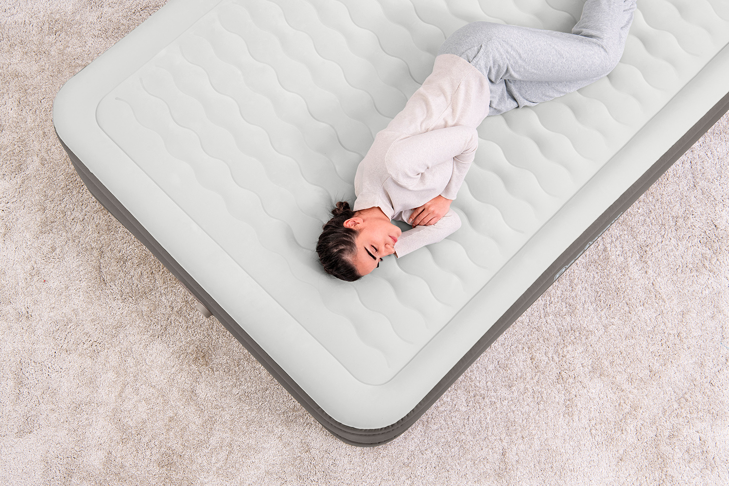 Fortech™ Doppelluftbett mit integrierter Elektropumpe 203 x 152 x 46 cm