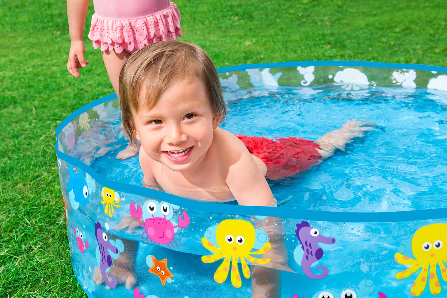 Bestway® ?48" x H10"/?1.22m x H25cm Fill 'N Fun Sparking Sea Pool