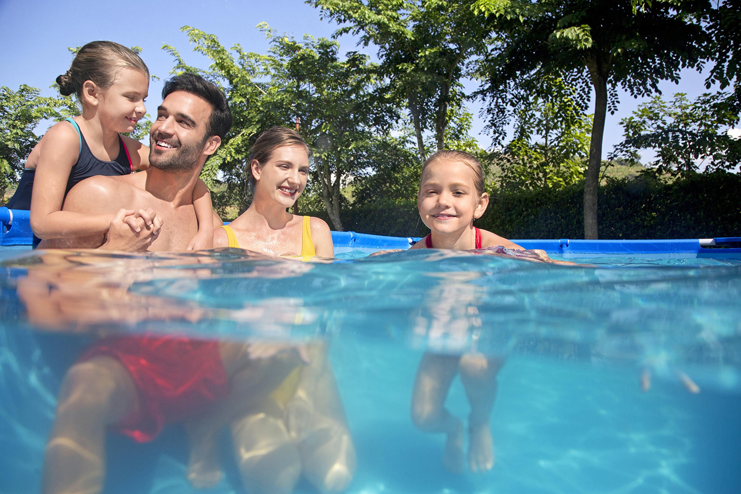 Steel Pro™ Frame Pool ohne Pumpe 400 x 211 x 81 cm , blau, eckig