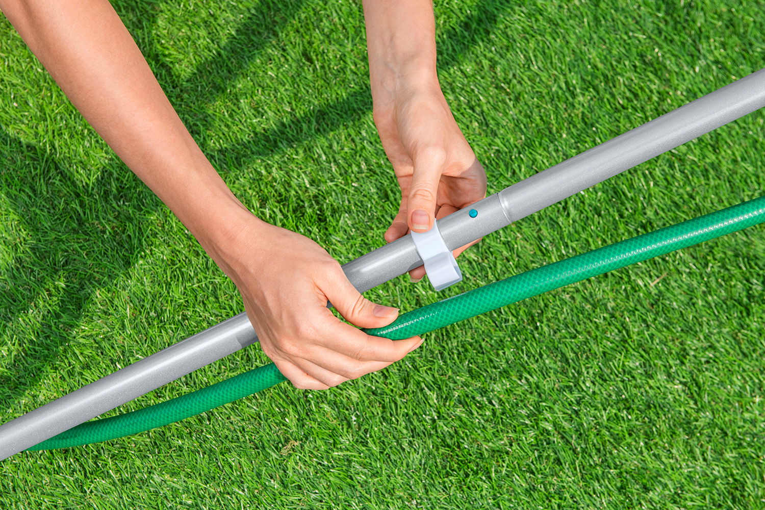 Poolpflege Basis-Set mit Venturi-Sauger & Kescher für Poolgrößen bis 396 cm