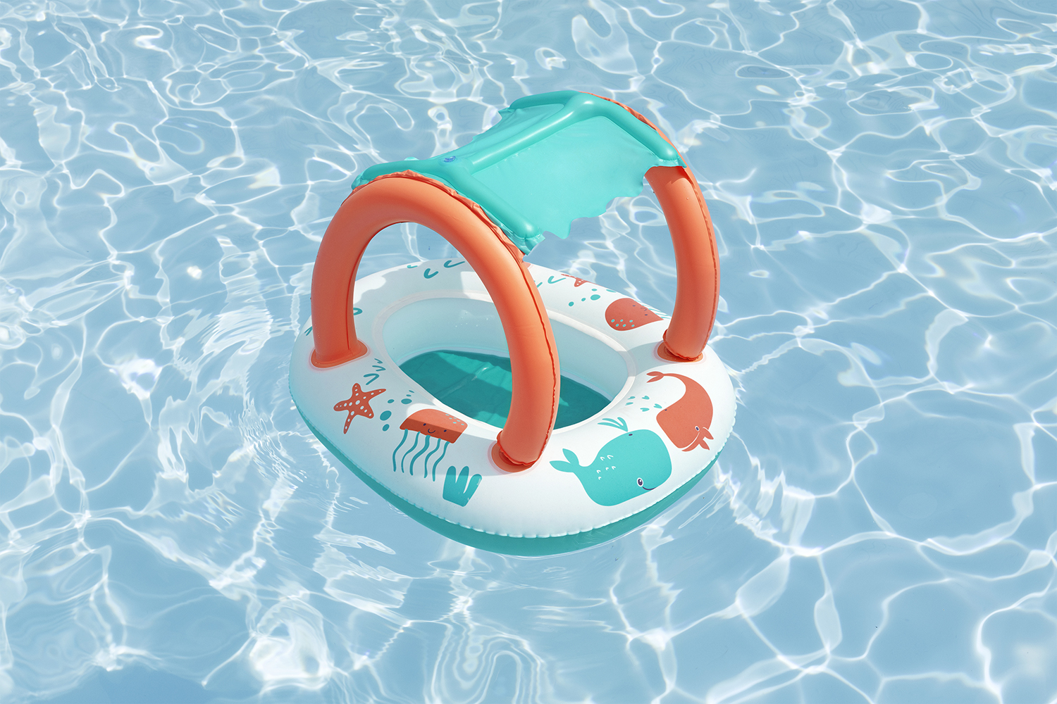 Kinder-Schlauchboot Comfort Plush™ mit Sonnenschutzdach 78 x 61,5 x 56,5 cm
