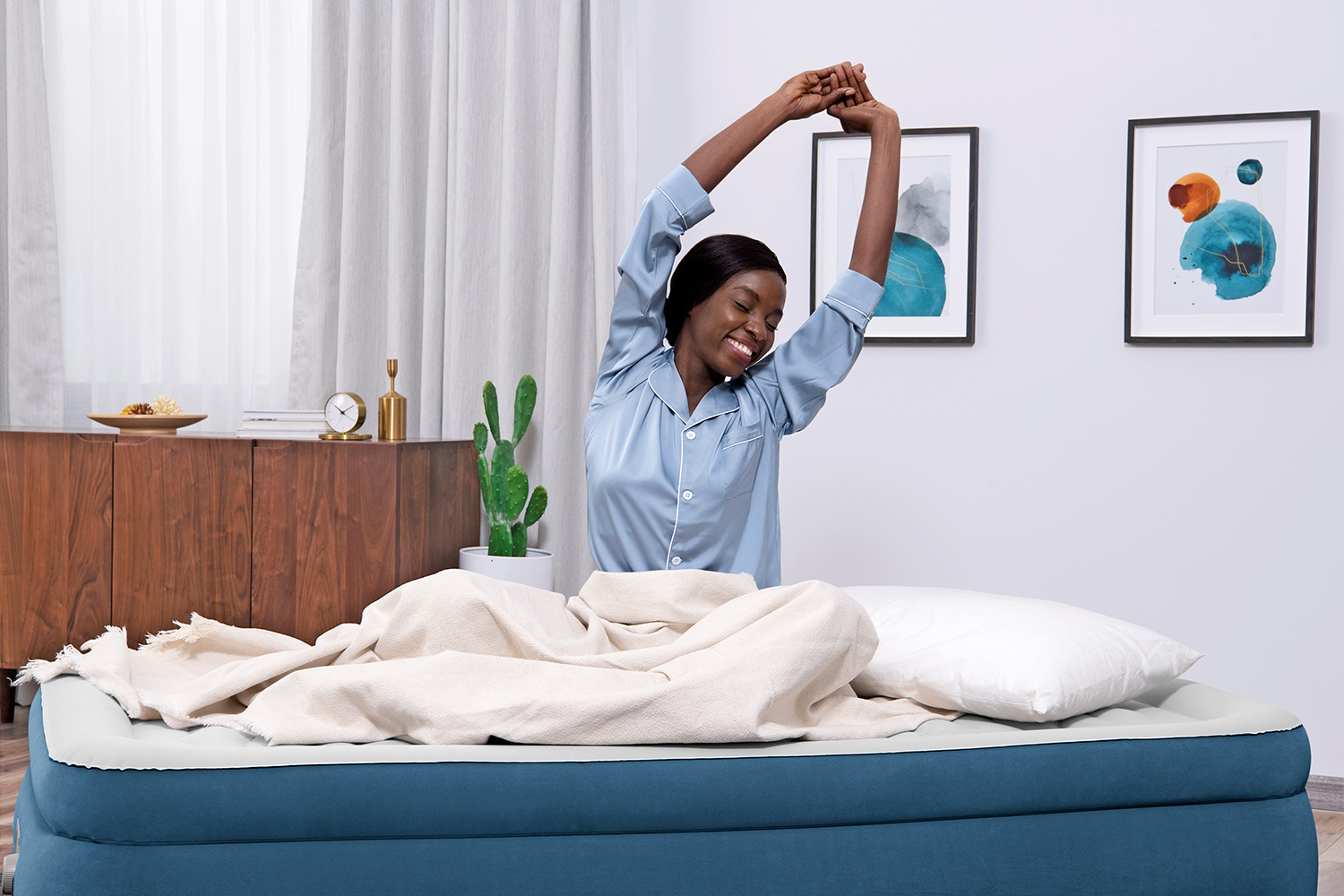 AlwayzAire® Single-Luftbett mit integrierter Doppelpumpe 191 x 97 x 46 cm