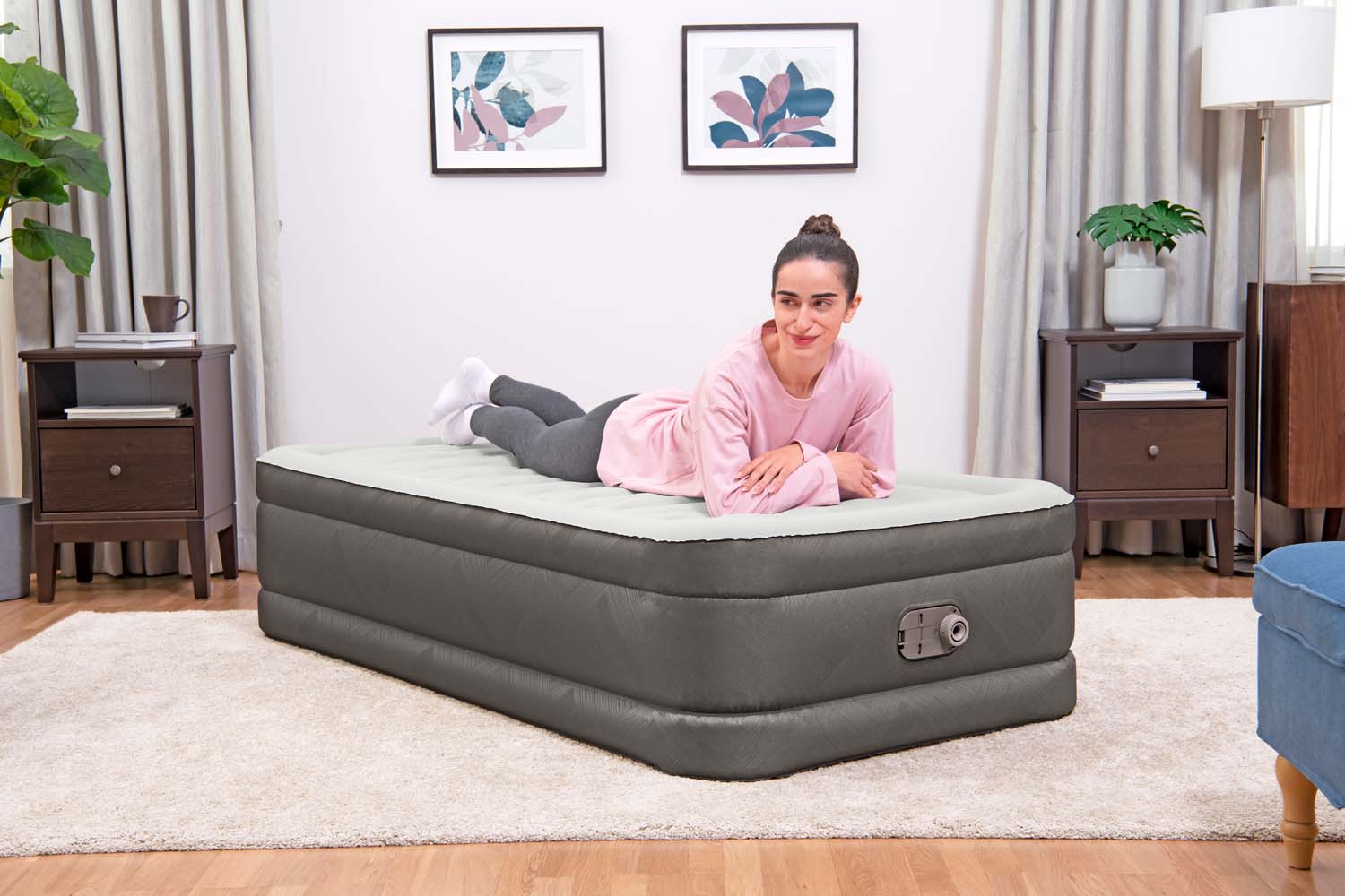 Fortech™ Single-Luftbett mit integrierter Elektropumpe 191 x 97 x 46 cm
