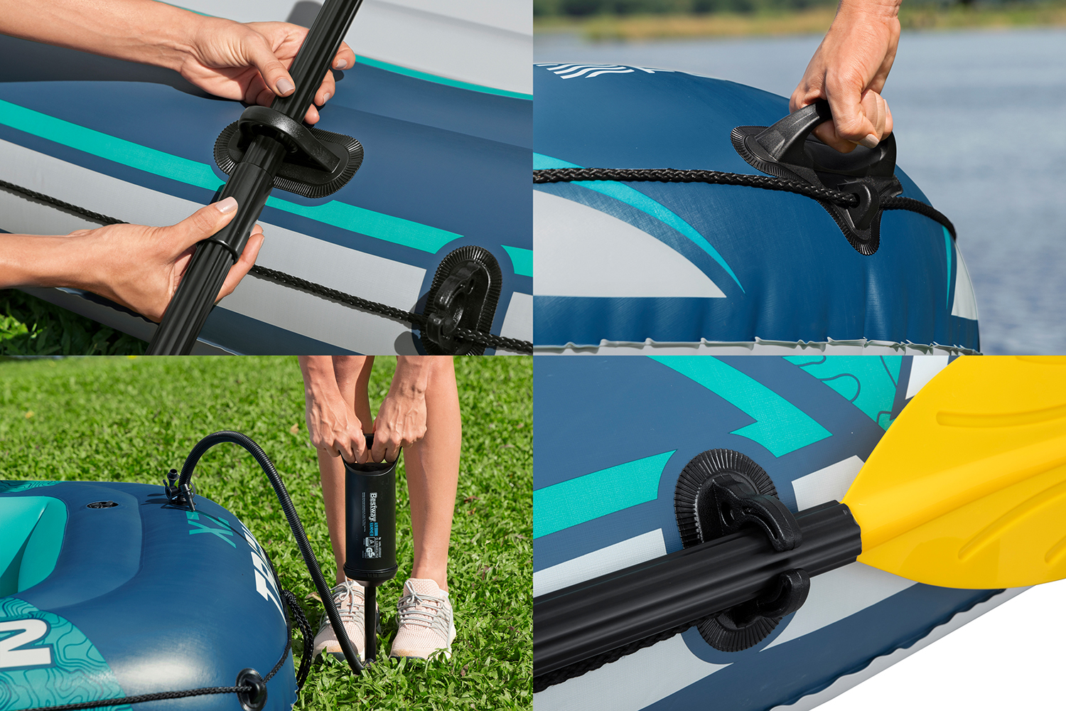 Hydro Force® Schlauchboot-Set Trek™ X2 232 x 118 x 37 cm