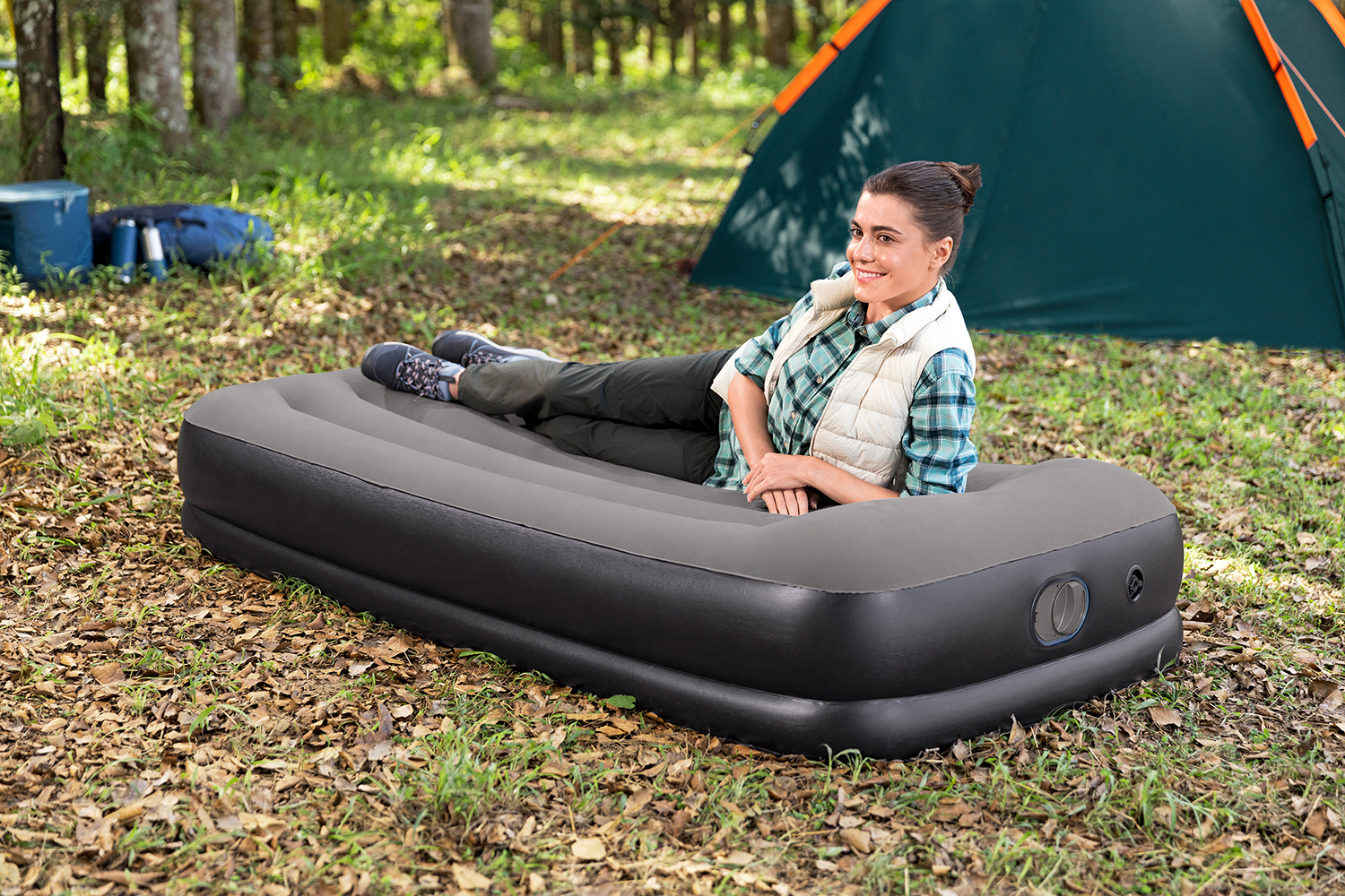 TriTech® Single-Luftbett mit USB-Elektropumpe 191 x 97 x 36 cm TriTech® Single-Luftbett mit USB-Elektropumpe 191 x 97 x 36 cm