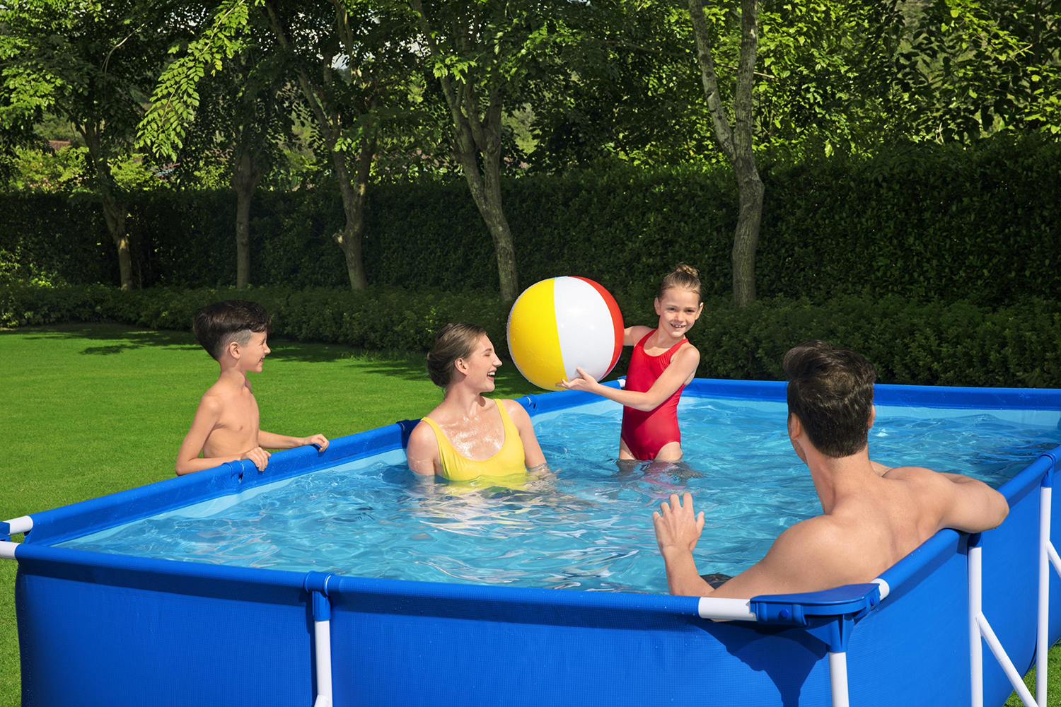 Steel Pro™ Frame Pool ohne Pumpe 400 x 211 x 81 cm , blau, eckig