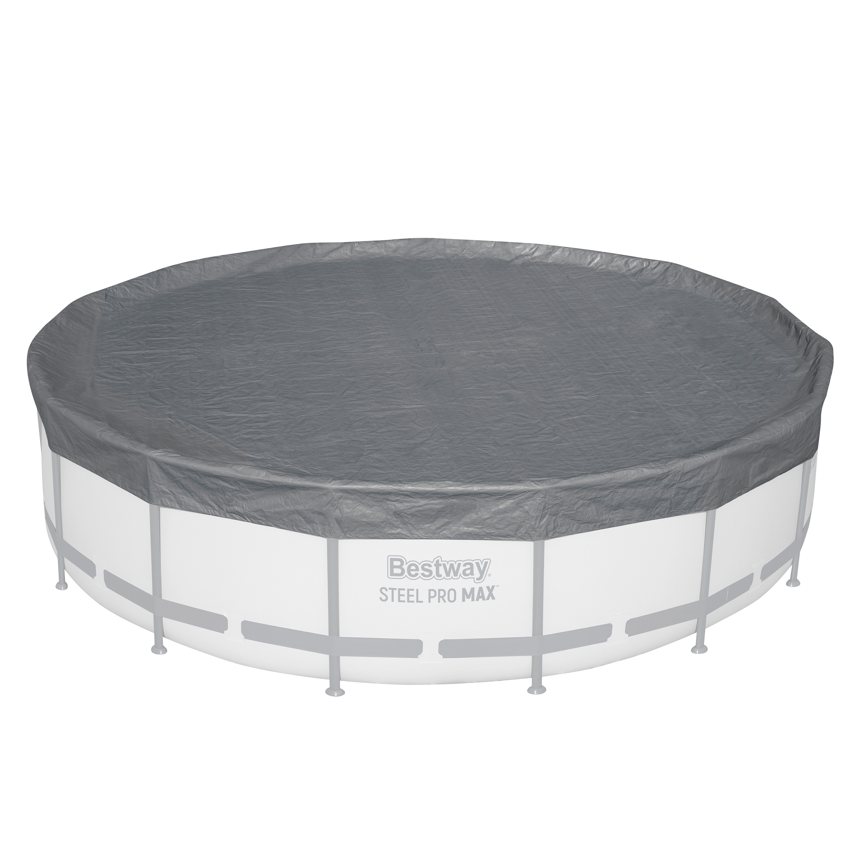 Winterfeste Premium Abdeckplane Ø 470 cm, grau, rund