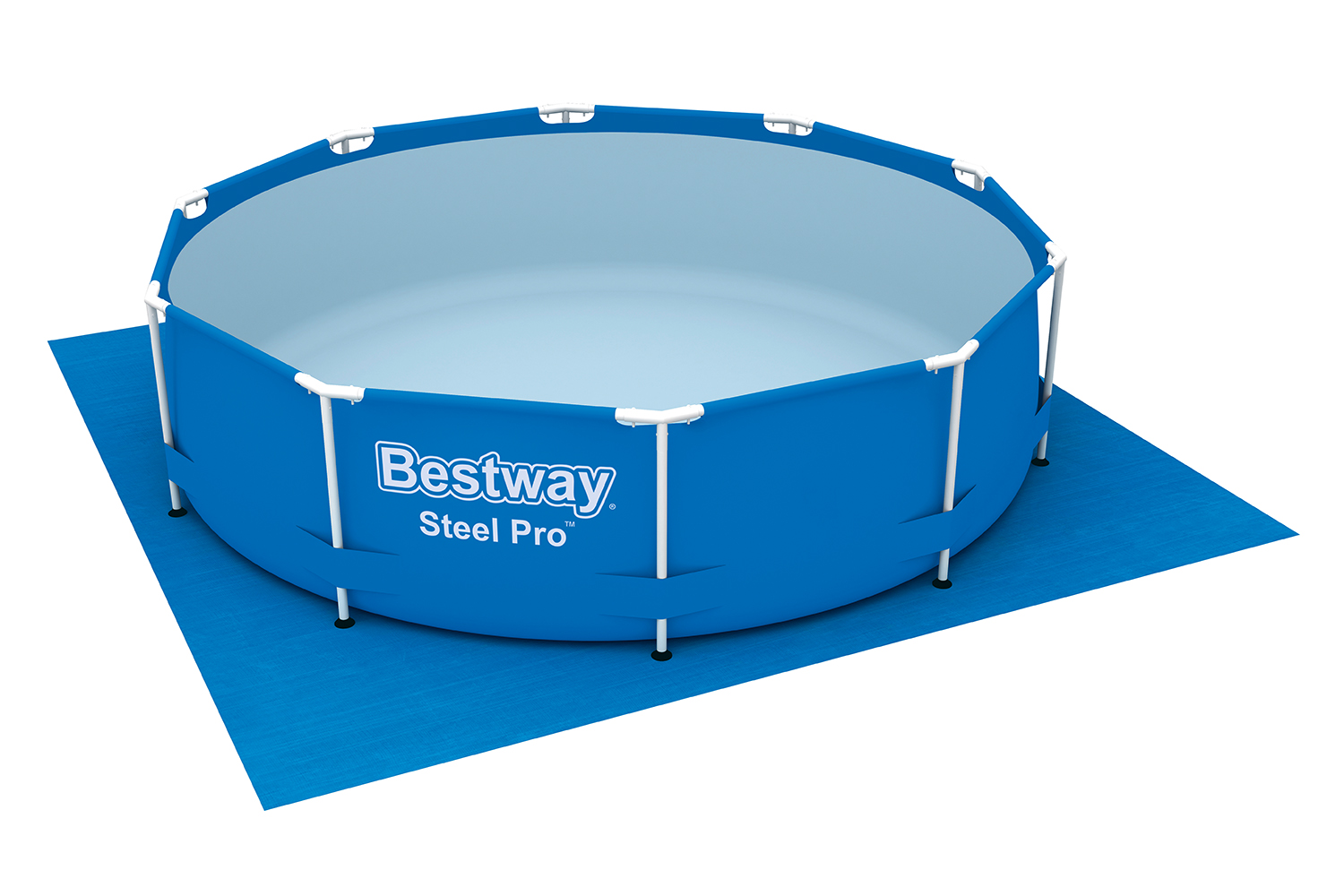 Flowclear™ PE- Bodenplane 274 x 274 cm, blau, quadratisch