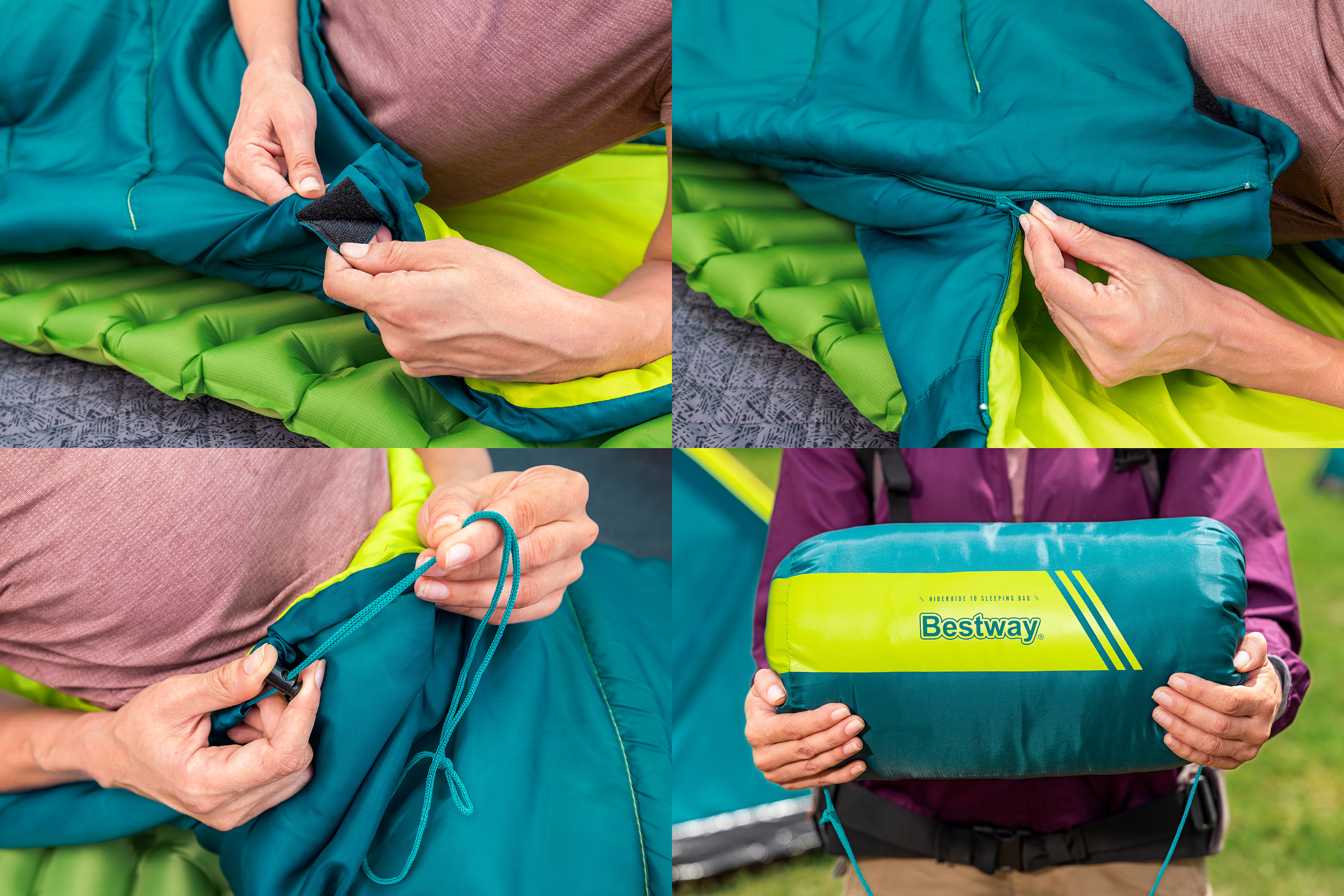 Mumienschlafsack Hiberhide 10 220 x 75 x 50 cm, sortiert