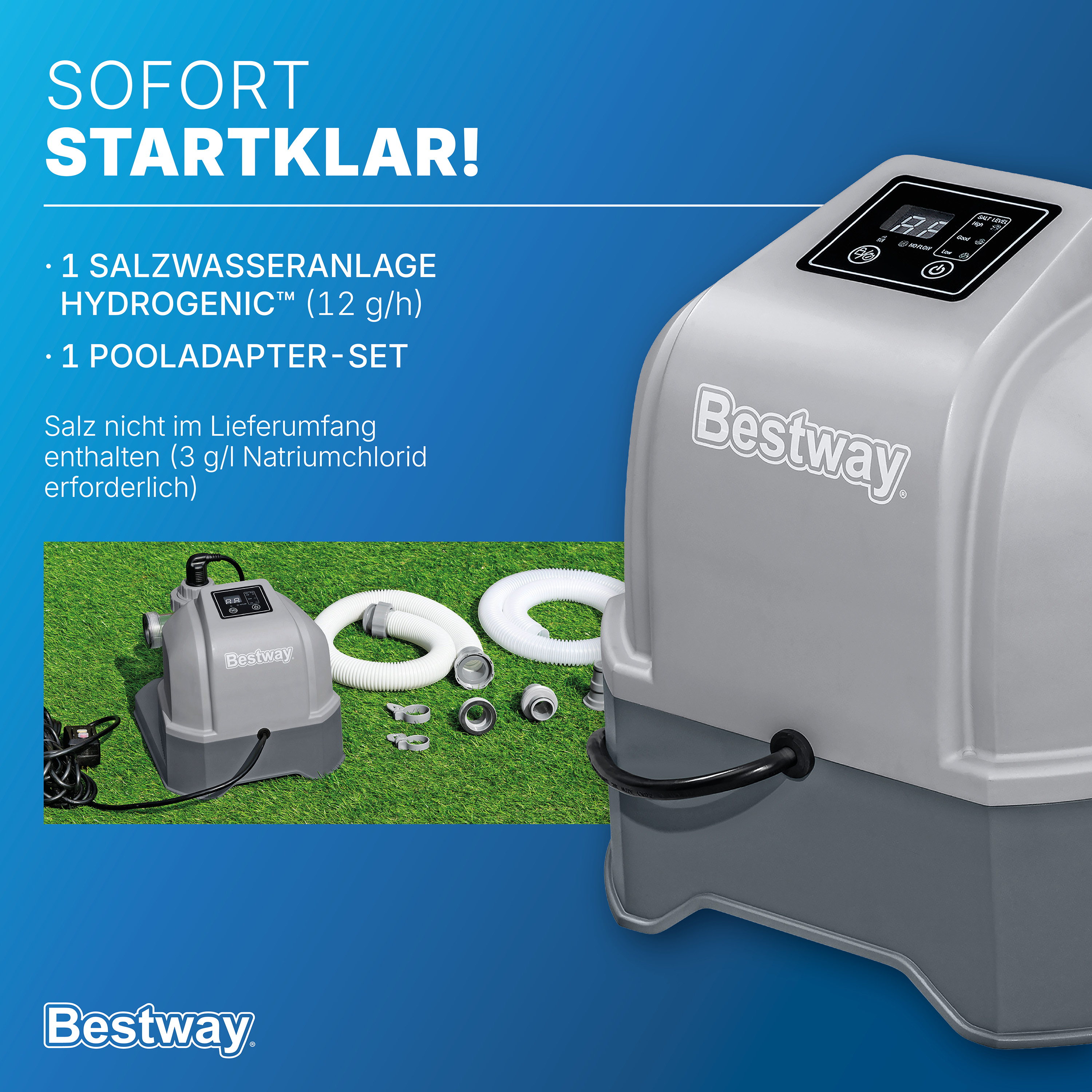 Salzwasseranlage Hydrogenic™ 12 g/h, 100 W