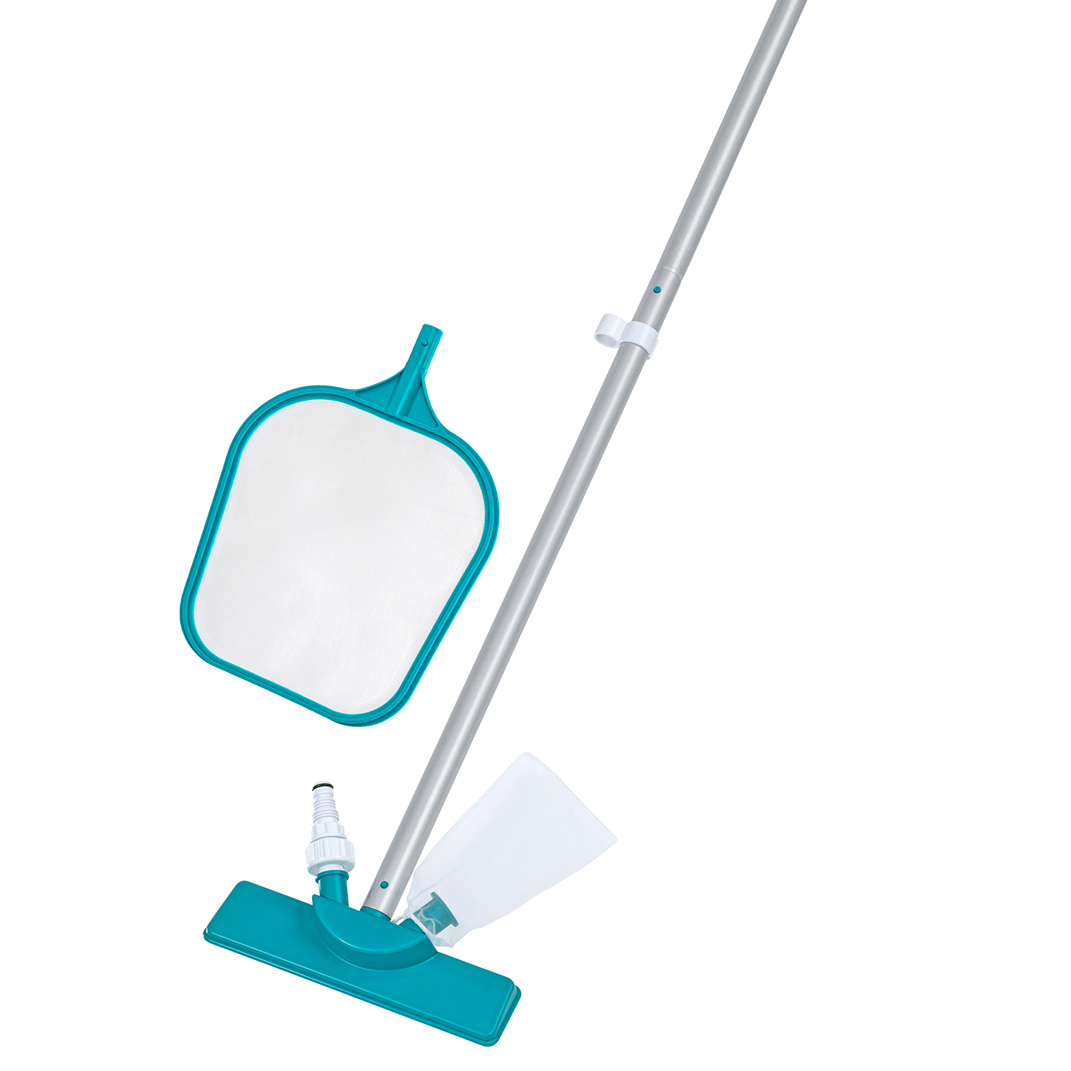 Poolpflege Basis-Set mit Venturi-Sauger & Kescher für Poolgrößen bis 396 cm Poolpflege Basis-Set mit Venturi-Sauger & Kescher für Poolgrößen bis 396 cm