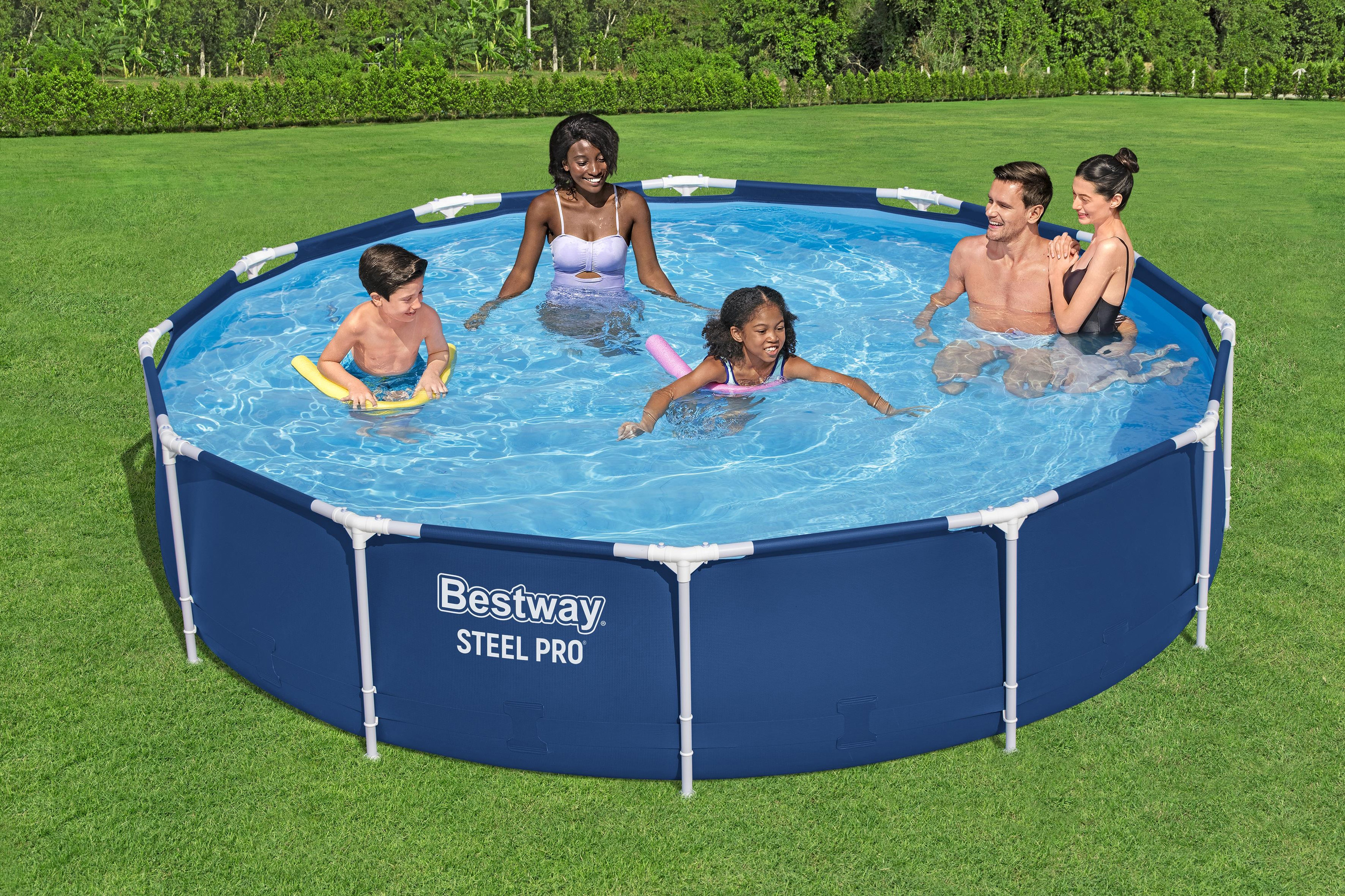 Steel Pro™ Frame Pool ohne Pumpe Ø 366 x 76 cm, dunkelblau, rund