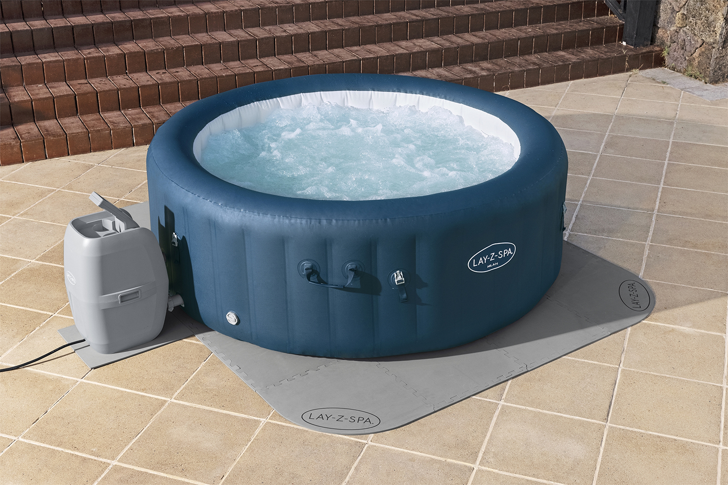 LAY-Z-SPA® Xtras Bodenschutzfliesen-Set 196 x 196 cm