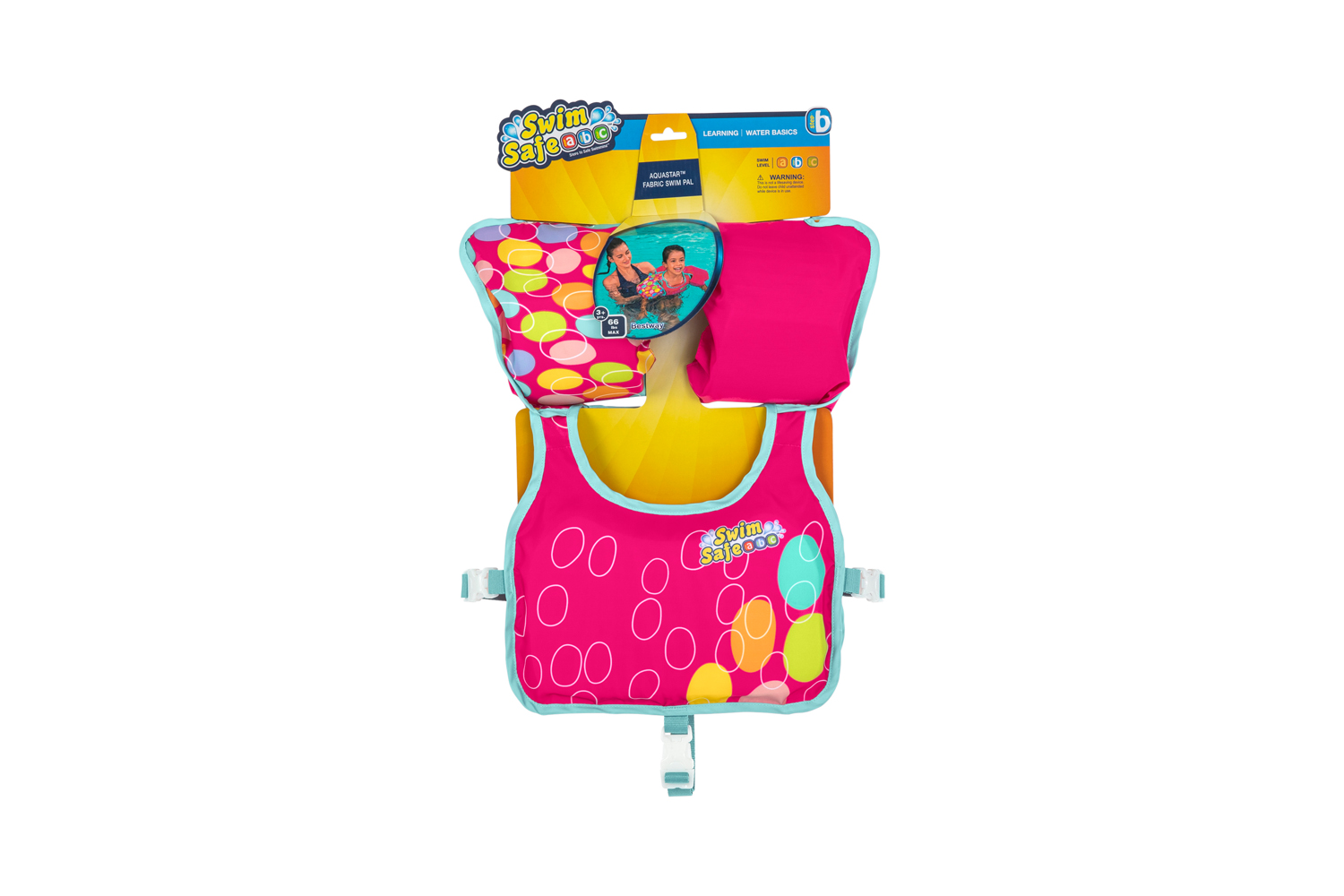 Swim Safe ABC™ Schwimmflügelweste Stufe B AquaStar™ mit Textilbezug 3-6 Jahre, sortiert